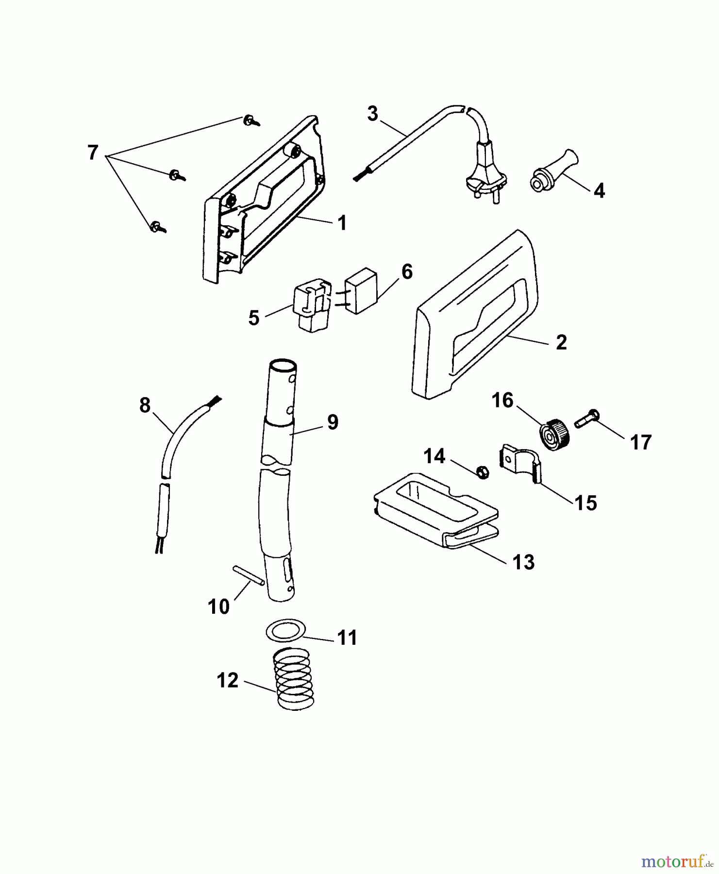  Wolf-Garten Electric trimmer RQ 250 7126000 Series H  (2007) Handle