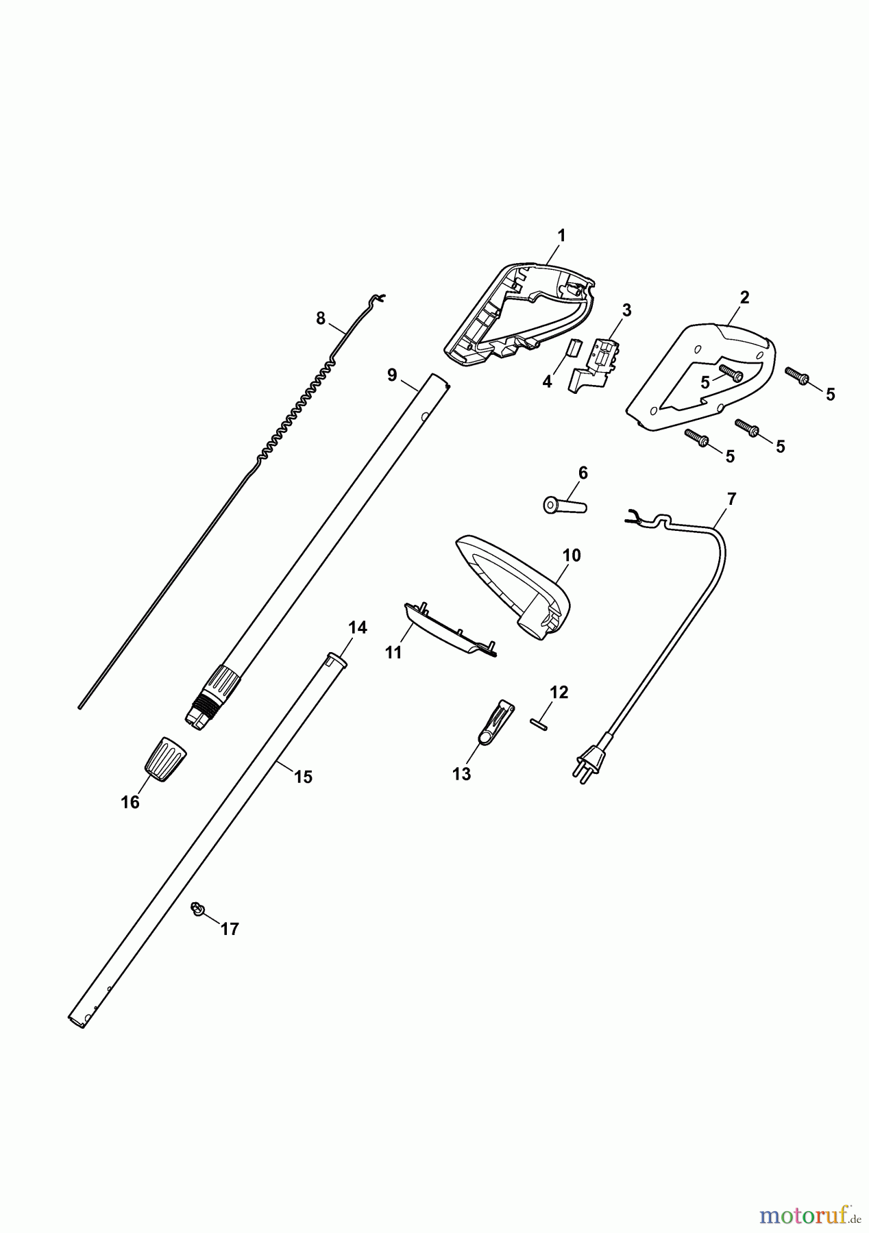  Wolf-Garten Electric trimmer GT 840 7130003 Series E  (2007) Handle