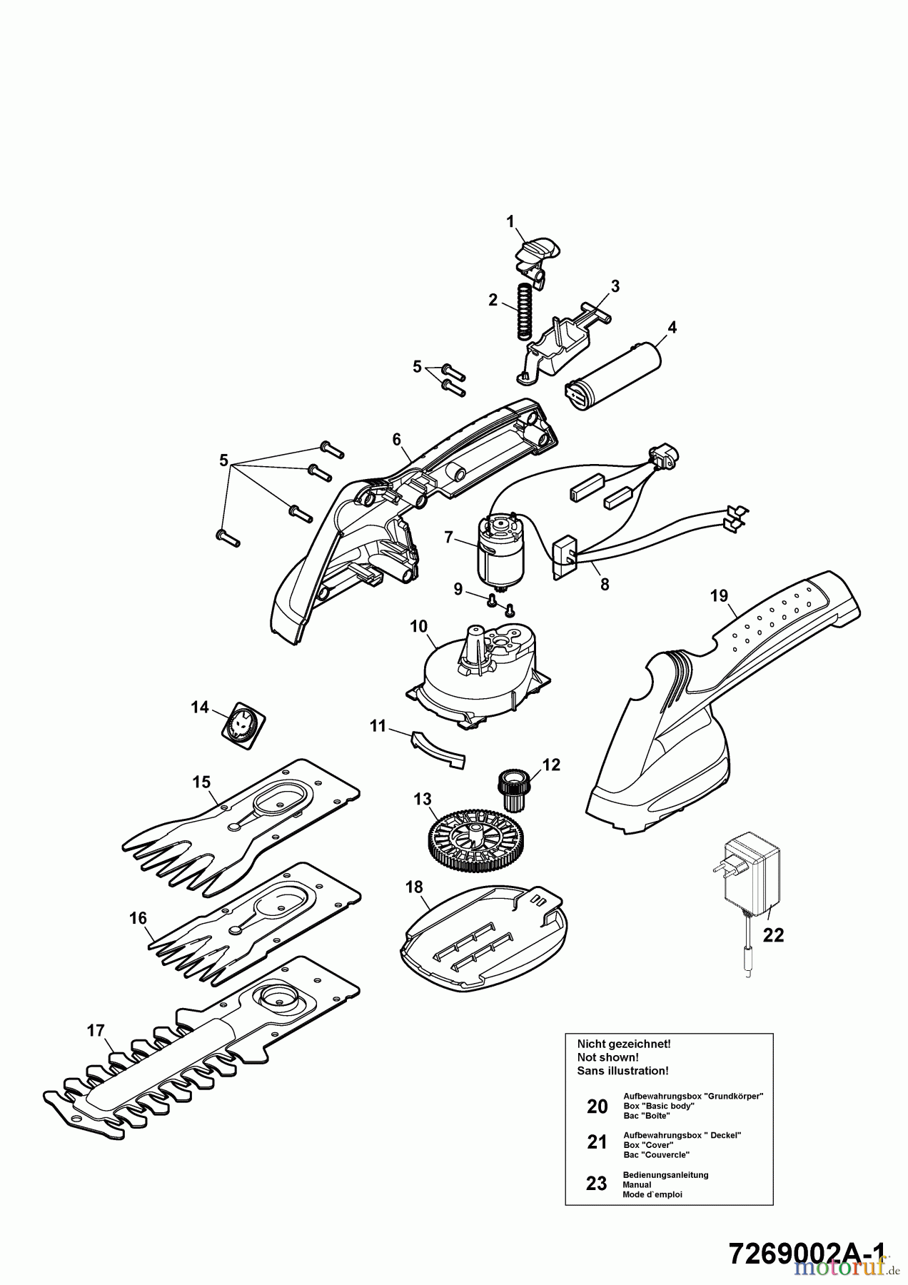  Wolf-Garten Battery shears Finesse 50 7269002 Series A  (2009) Basic machine