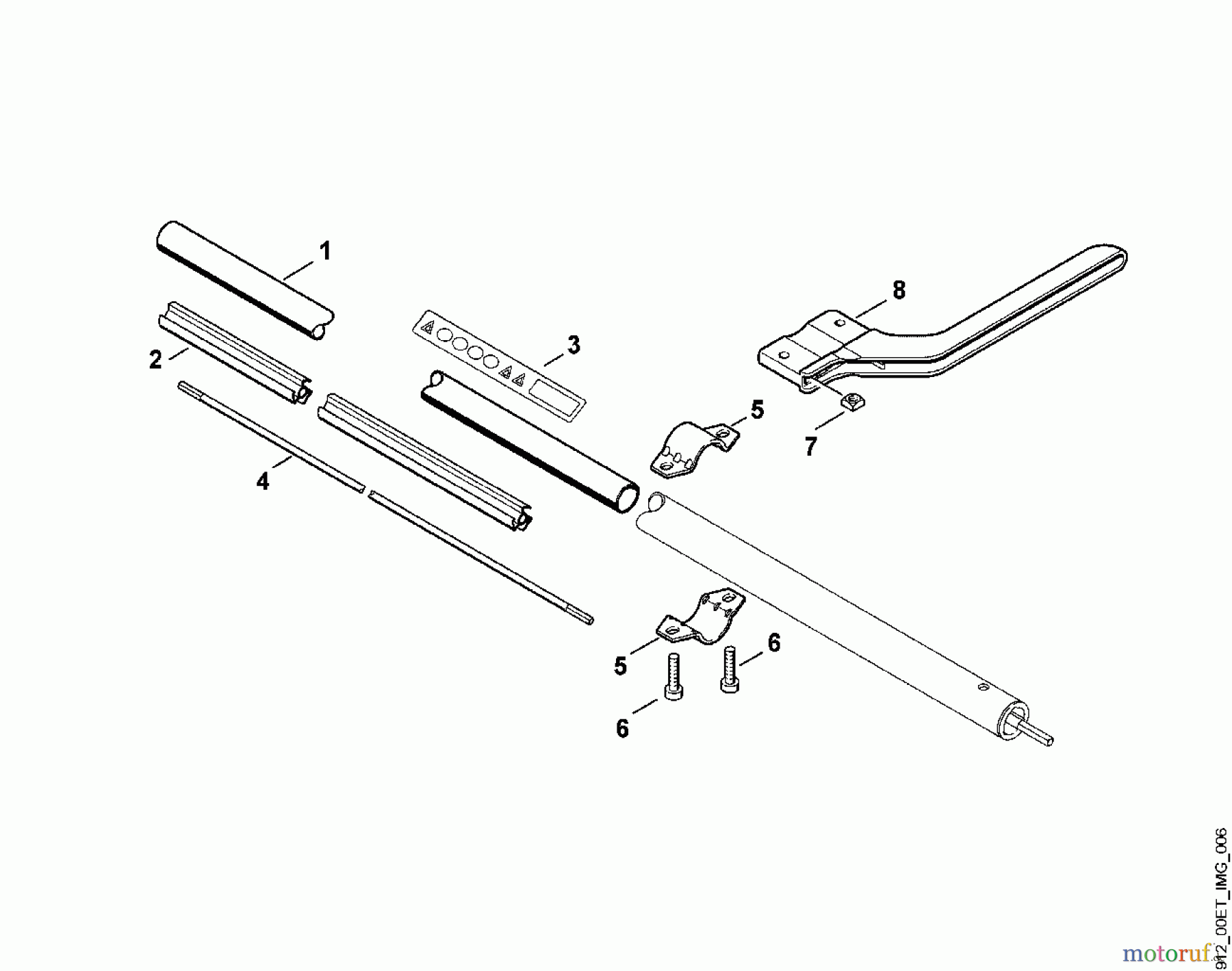  Viking Handgeführte Elektrogeräte Rasentrimmer TE 700 Zubehör AHL 150 A - Schaft lang