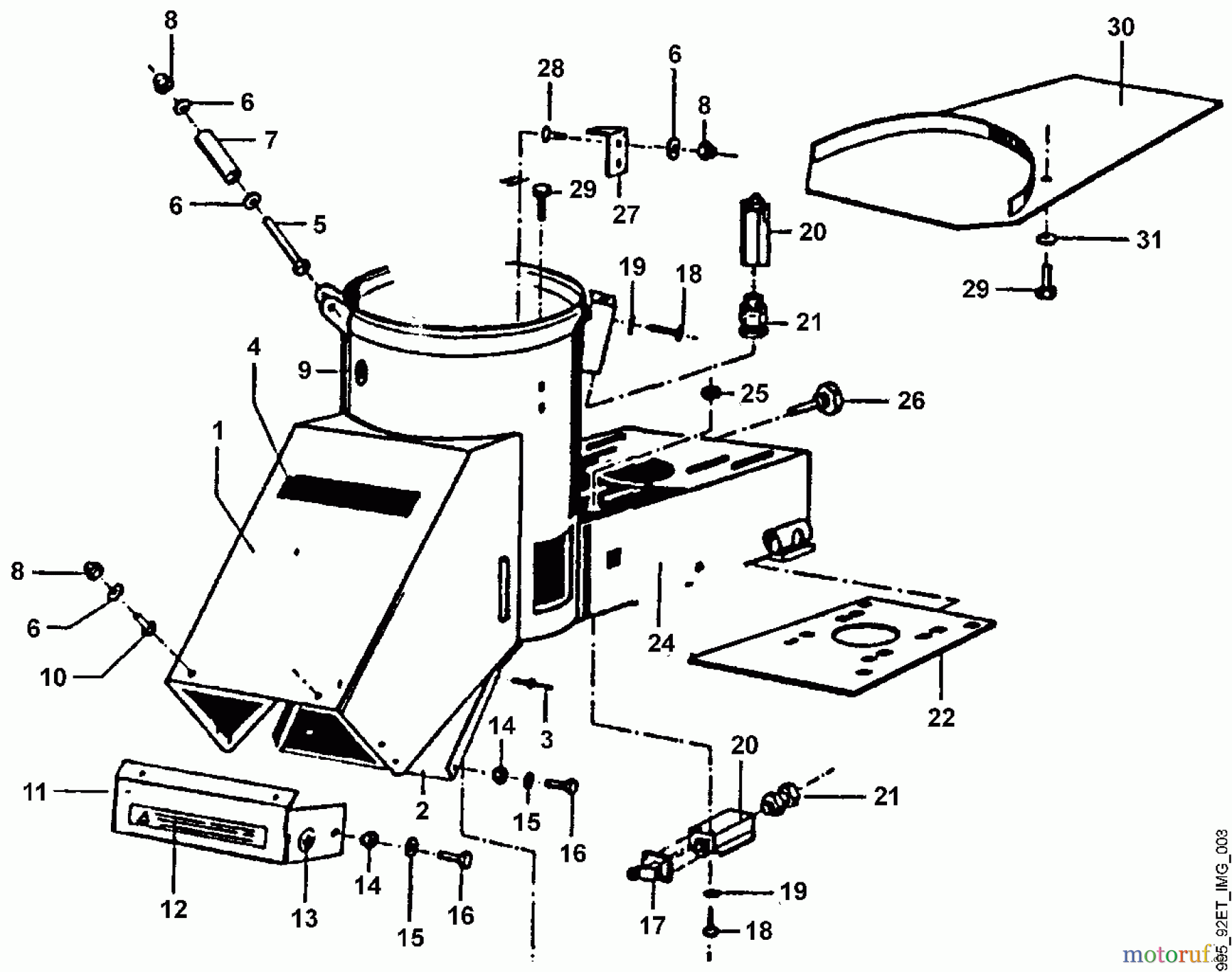  Viking Häcksler Benzin AB 4099 SE B - Trichter