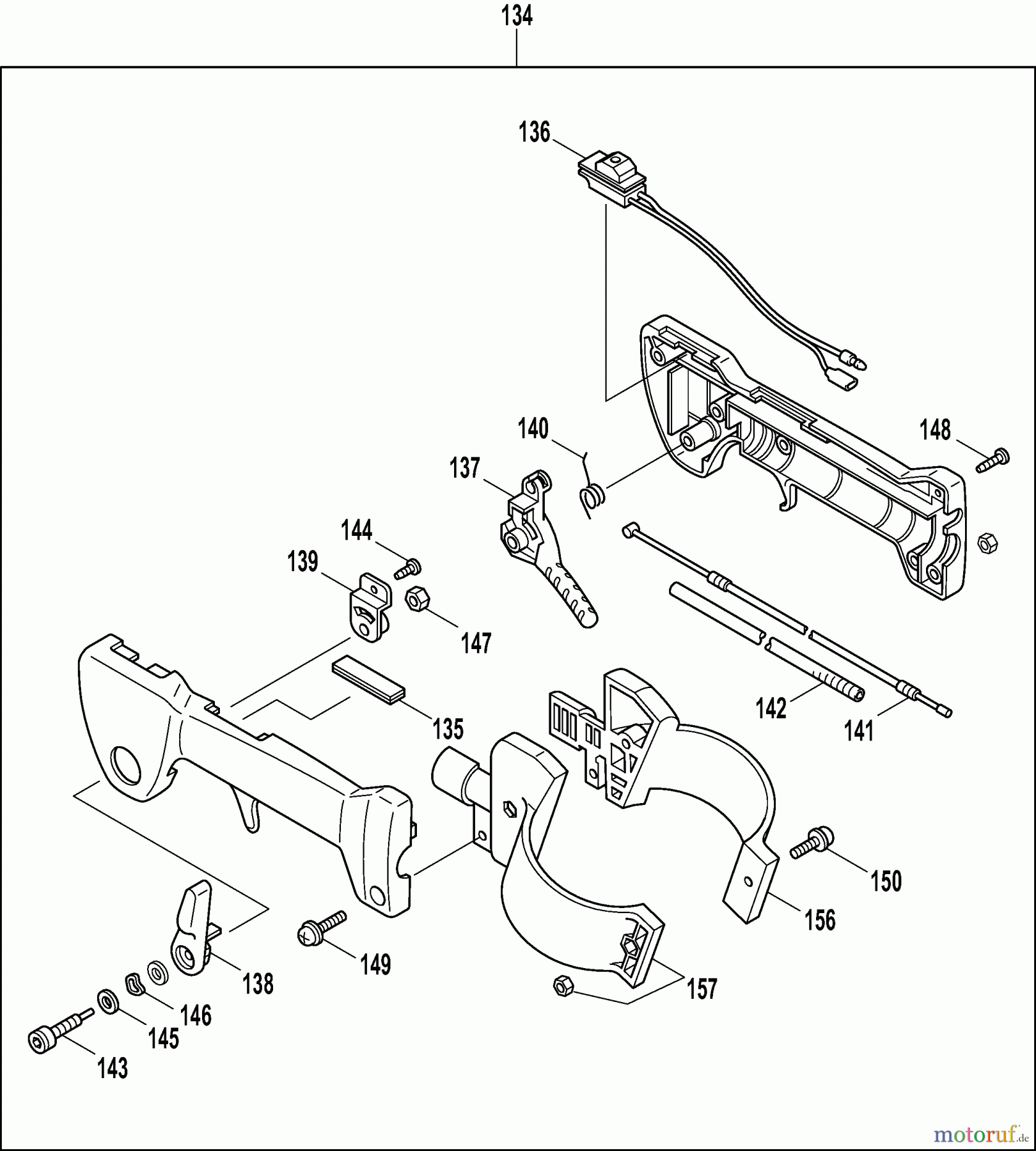  Dolmar Blasgeräte Benzin PB-500 R (USA) 3  Bedienungshandgriff kpl.