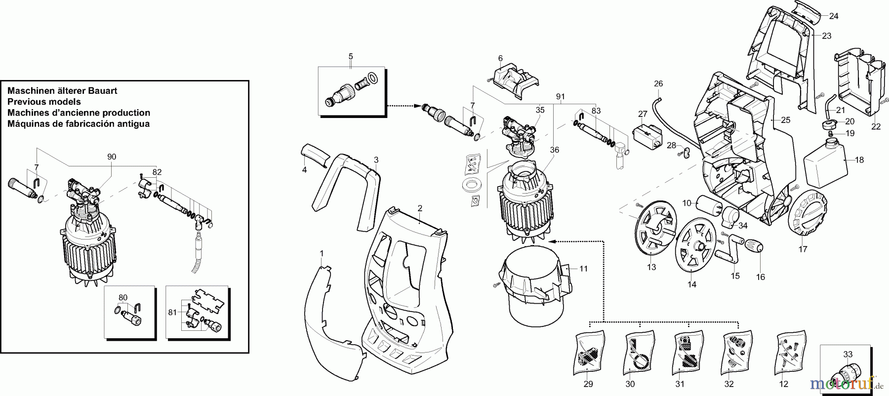  Dolmar Hochdruckreiniger Elektro HP350 1  Gehäuse, Motor