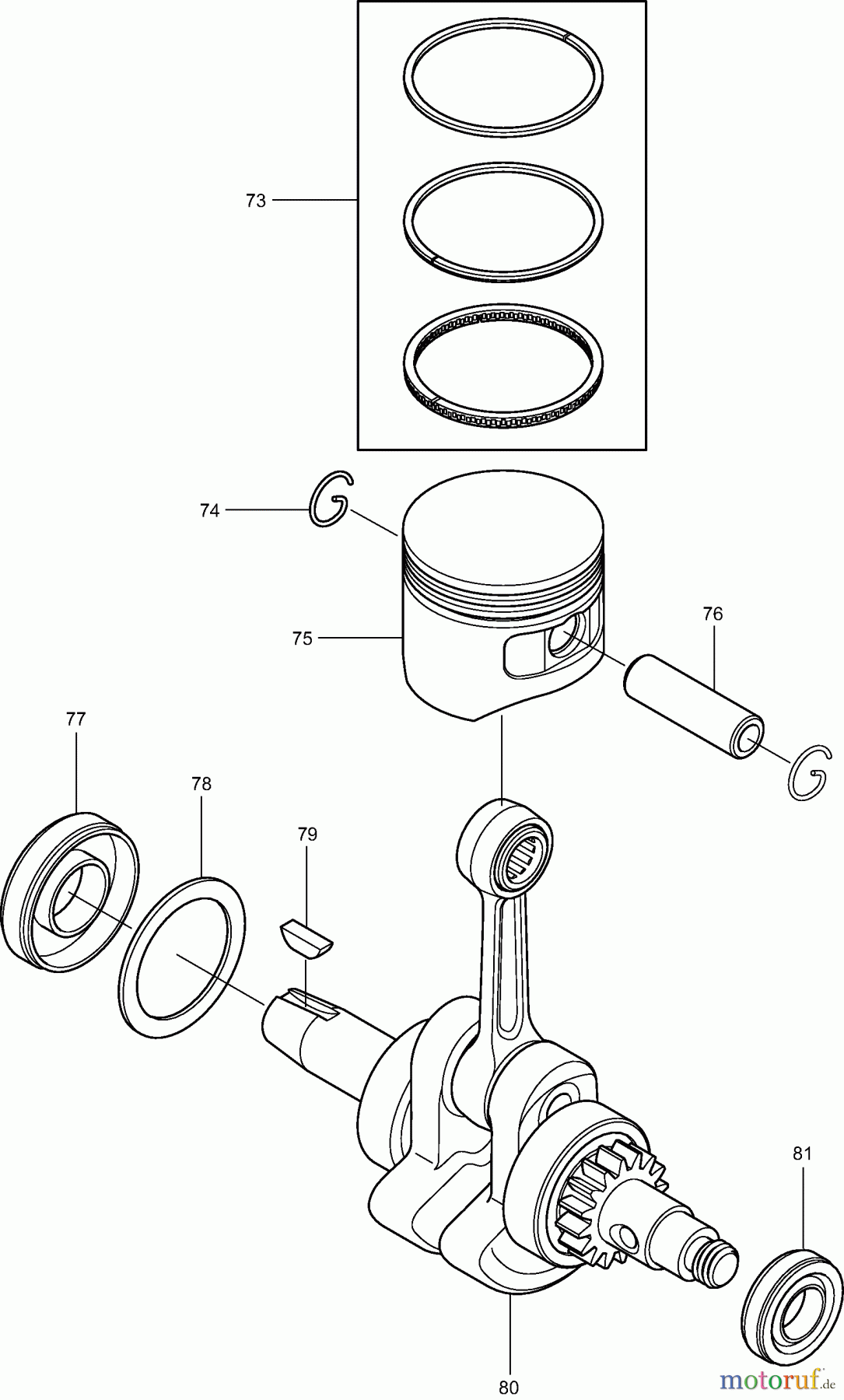  Dolmar Blasgeräte Benzin PB2524V 3  Kurbelwelle, Kolben