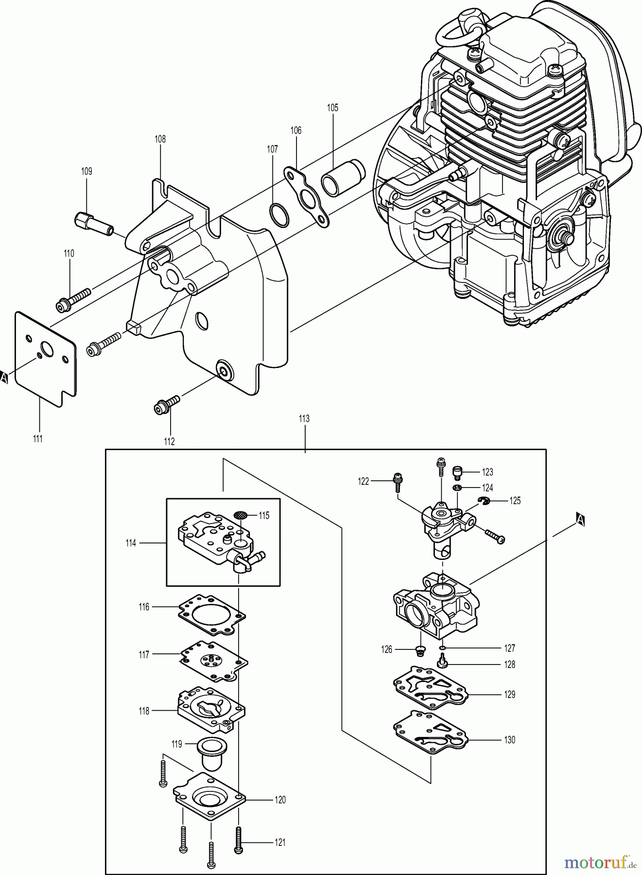  Dolmar Blasgeräte Benzin PB2524V 6  Vergaser