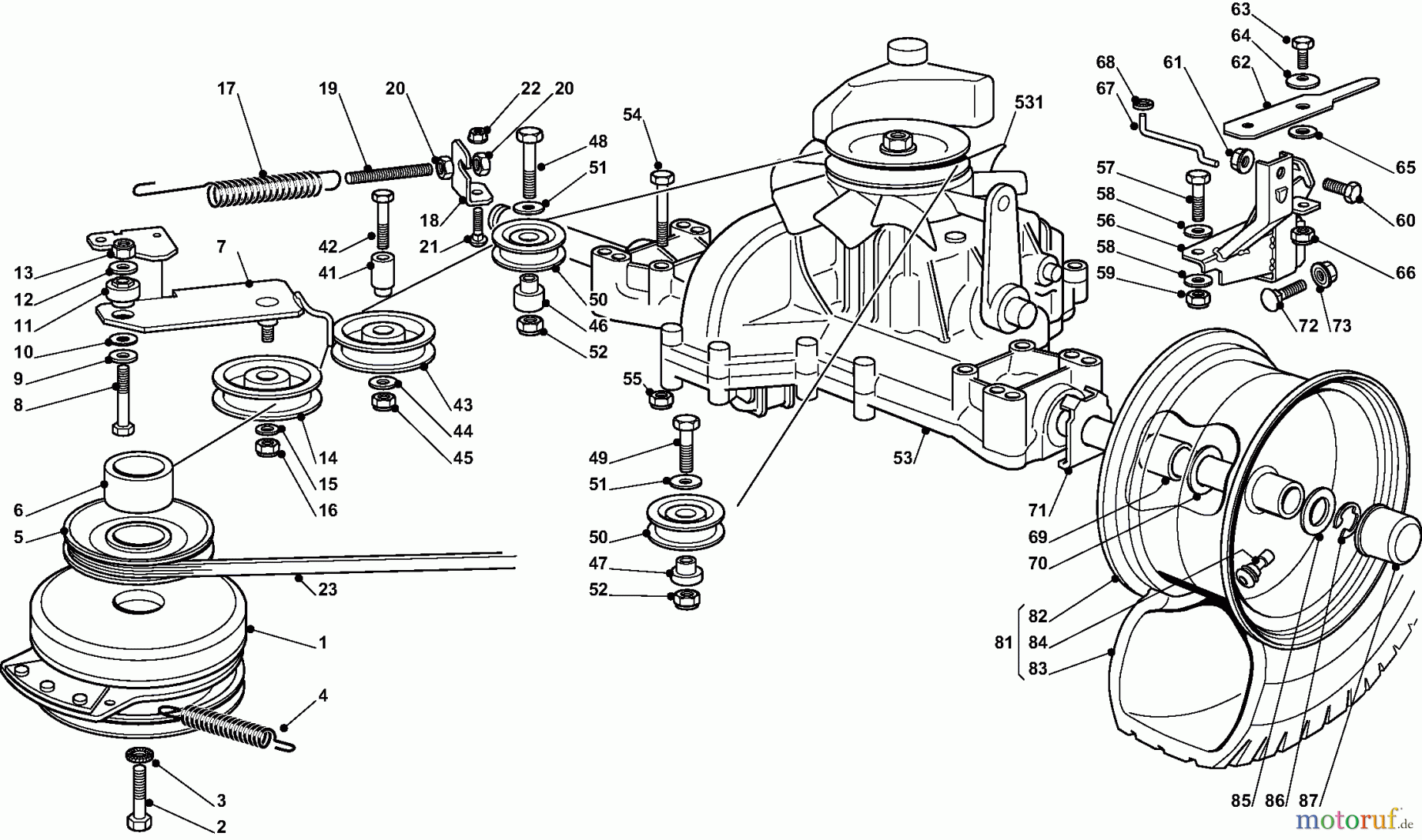  Dolmar Rasentraktoren TM-98.14 H2D TM-98.14 H2D (2009) 6y  Getriebe