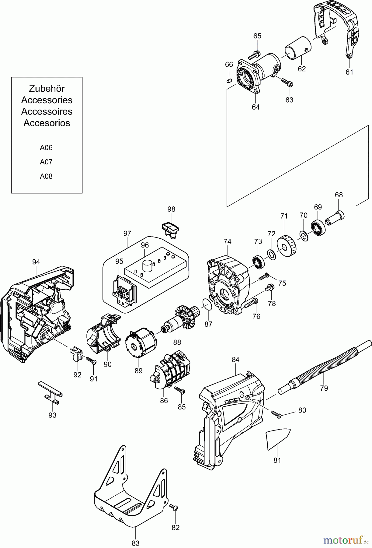  Dolmar Motorsensen & Trimmer Akku AL-3630 2  Elektromotor, Getriebe