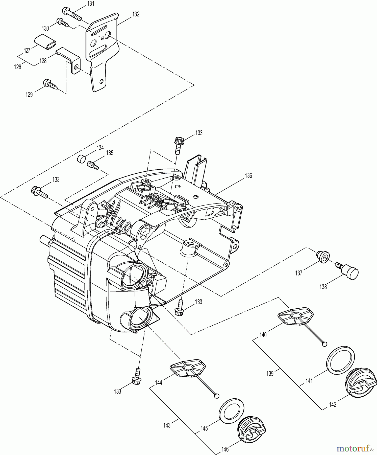  Dolmar Kettensägen Benzin Kettensäge PS-311 TH 4  Motorgehäuse