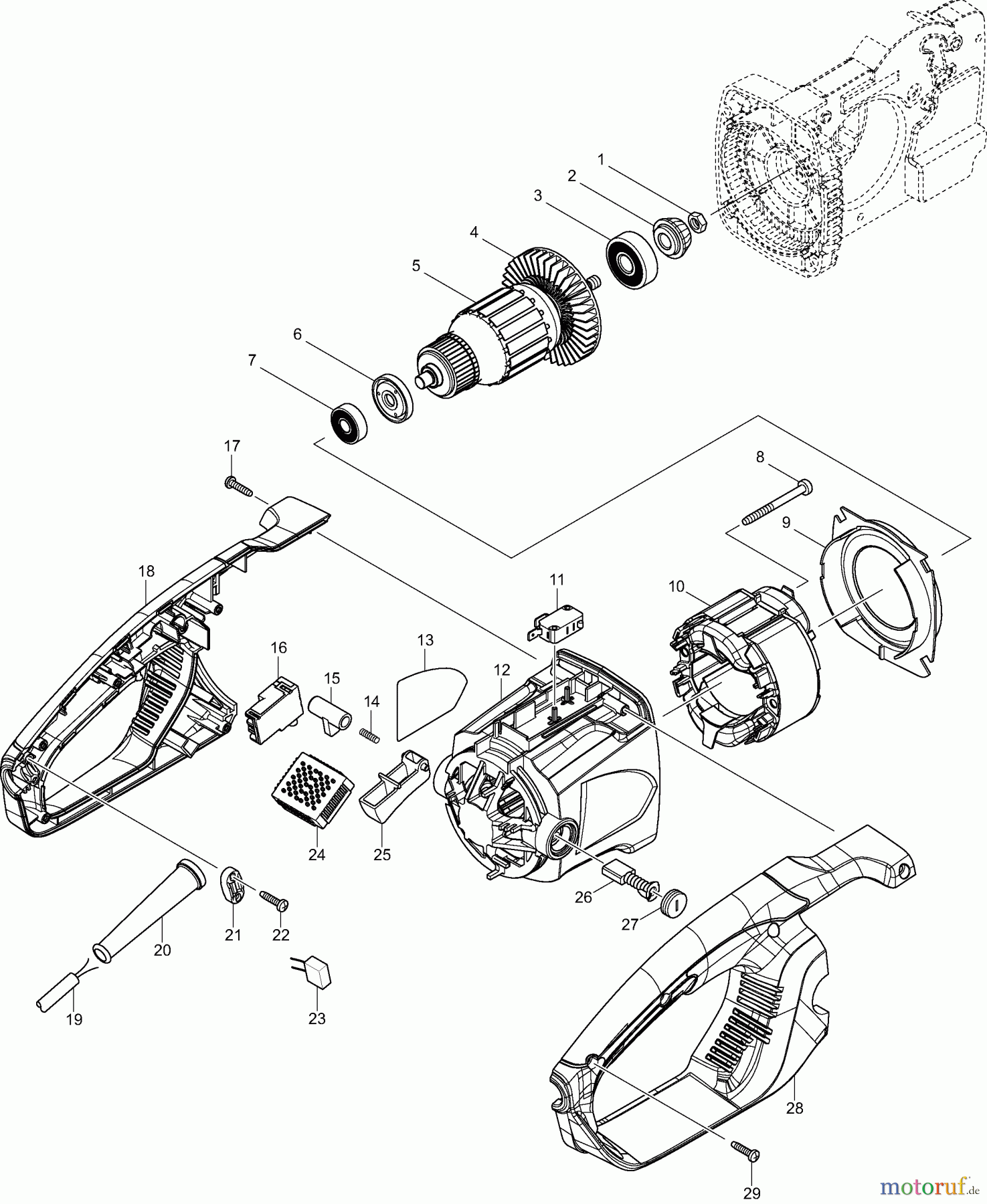  Dolmar Kettensägen Elektro Kettensäge ES174TLC 1  Motor