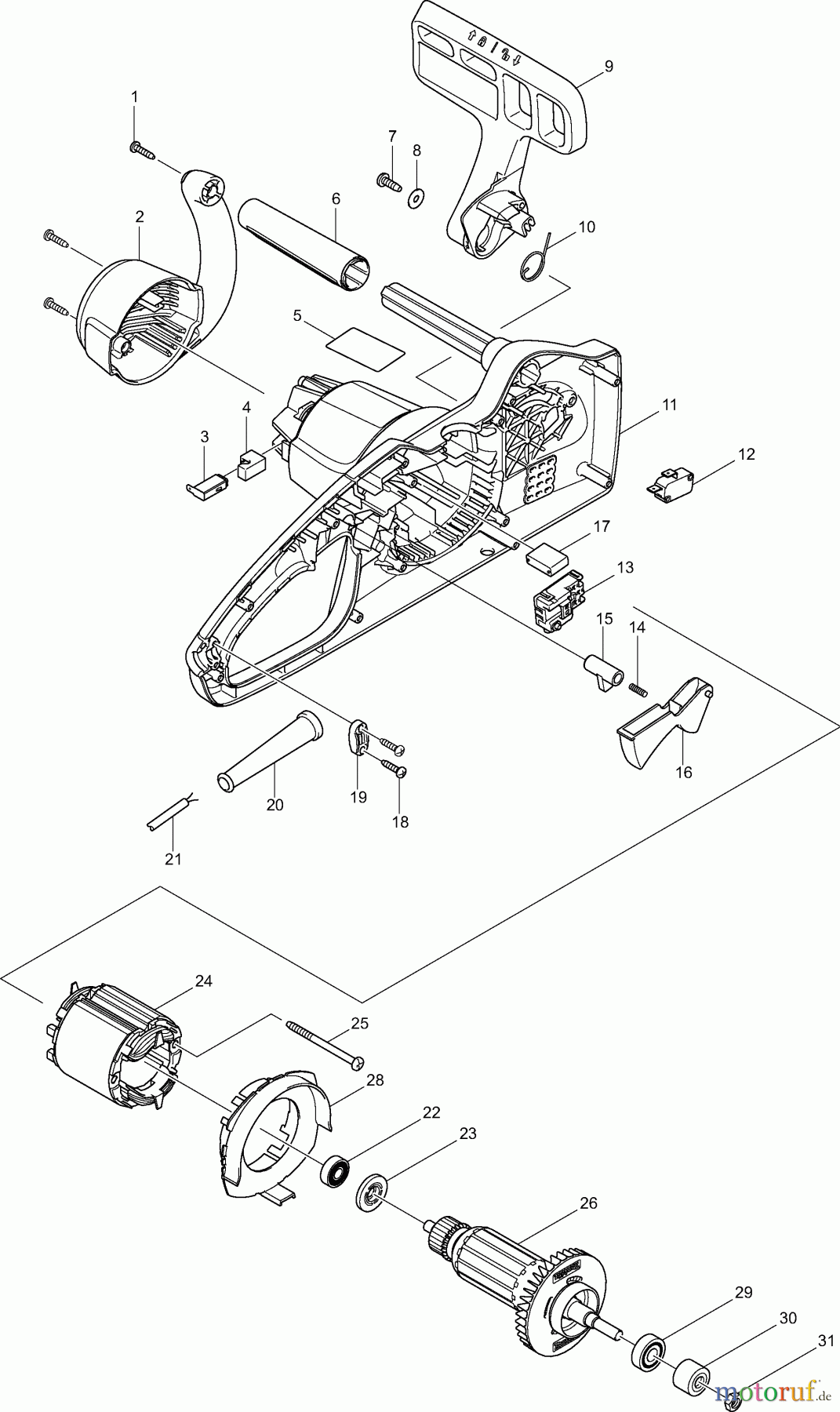  Dolmar Kettensägen Elektro Kettensäge ES39TLC 1  Motor