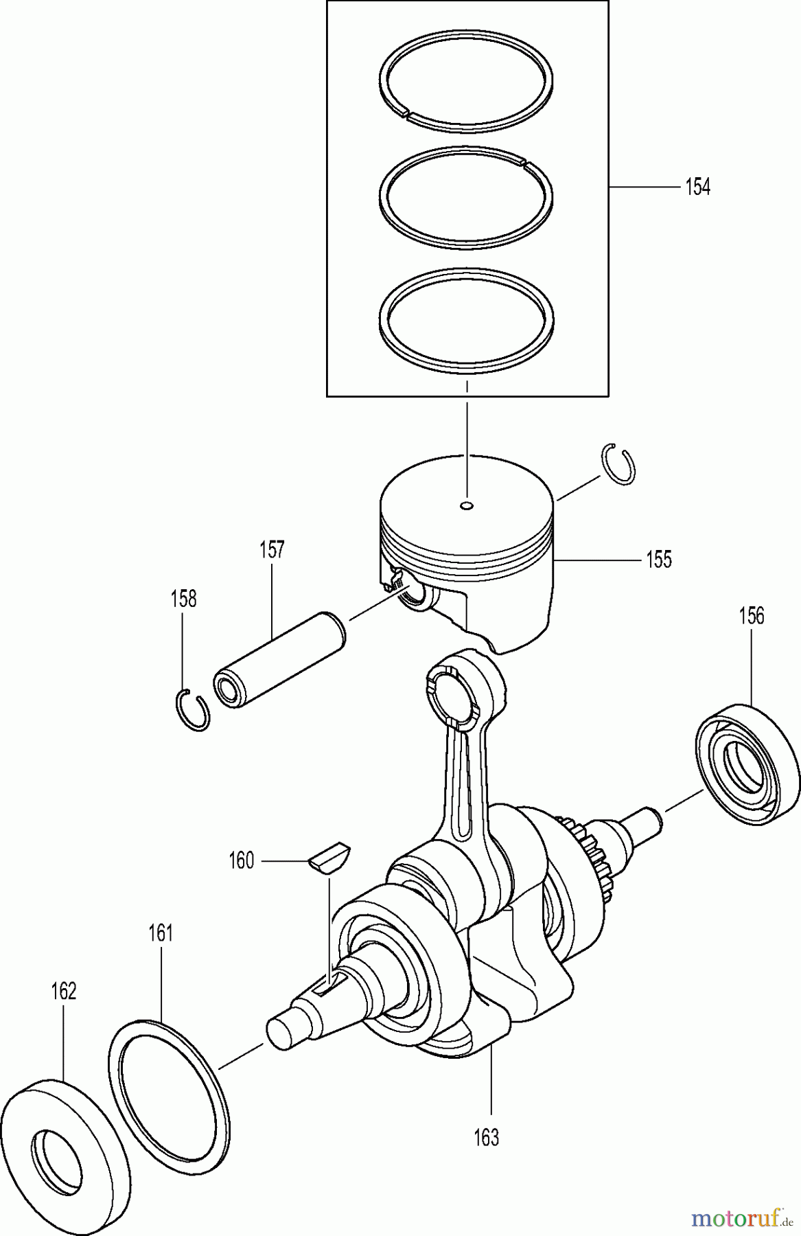  Dolmar Blasgeräte Benzin PB76504 4  Kurbelwelle, Kolben