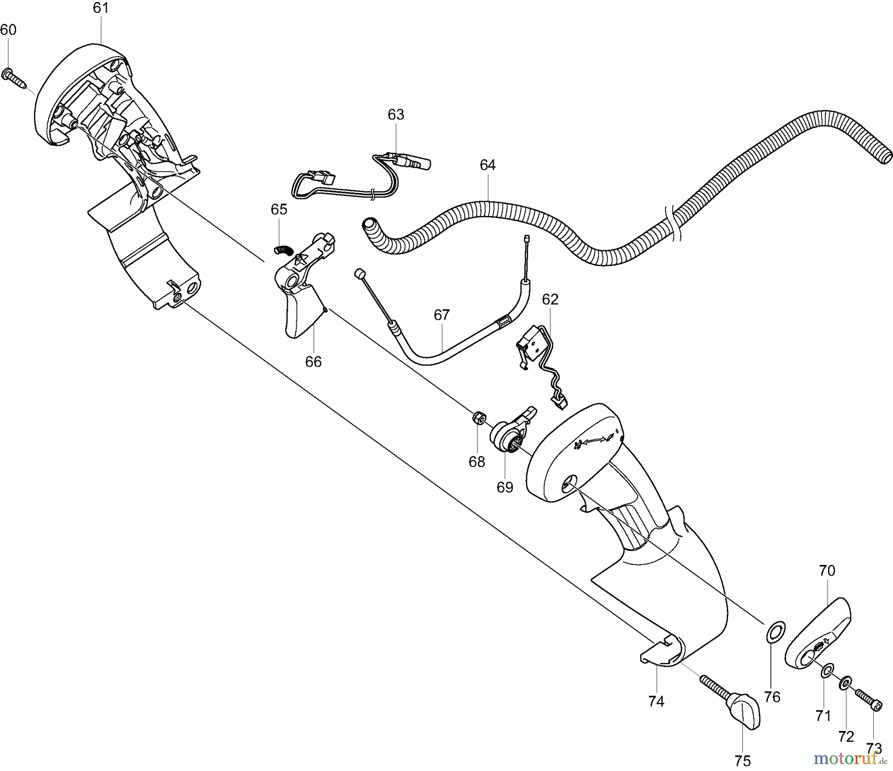  Dolmar Blasgeräte Benzin PB76604 2  Bedienungshandgriff kpl.