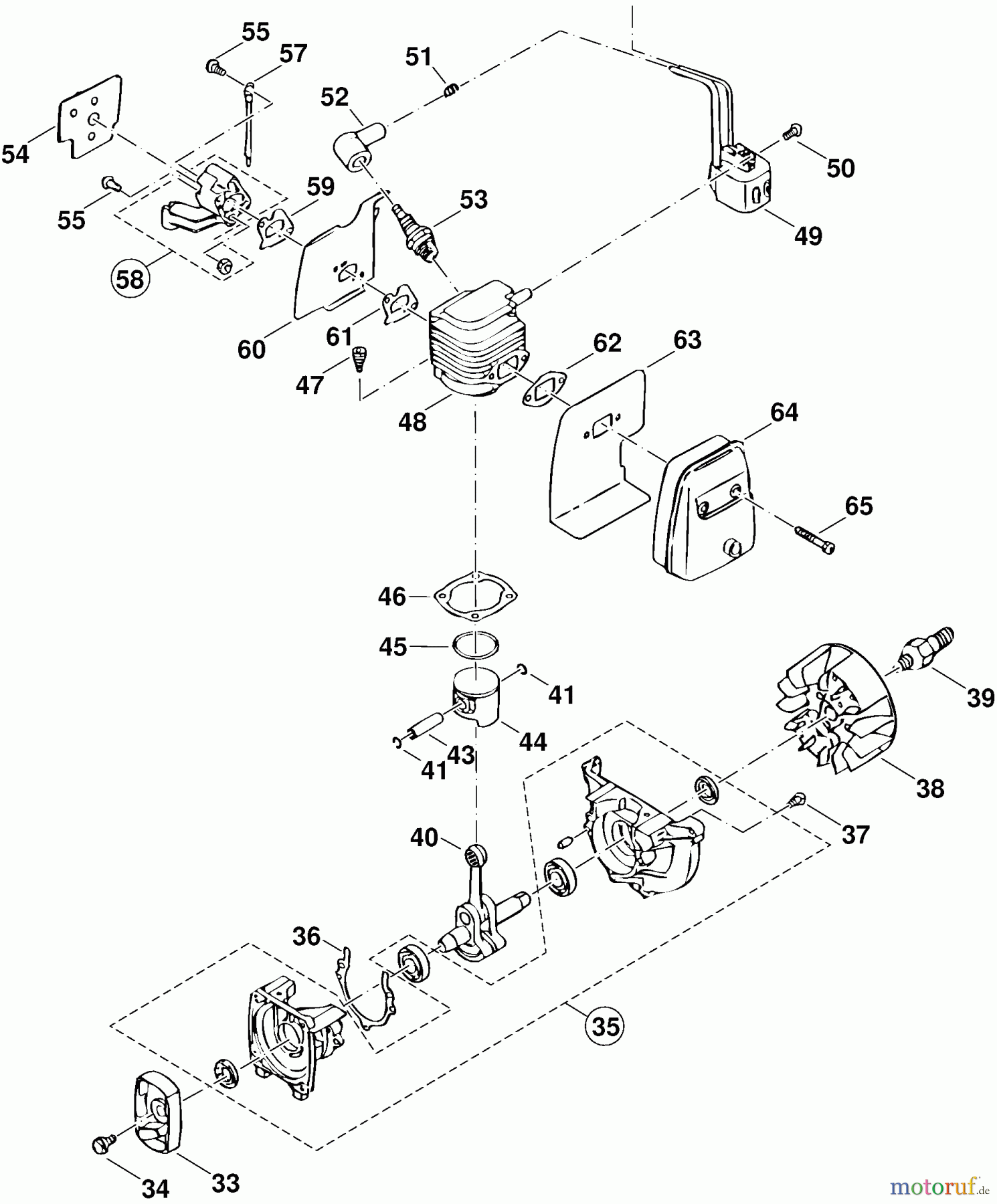  Dolmar Blasgeräte Benzin PB-250 3  Zylinder, Kurbeltrieb, Zünder, Schalldämpfer