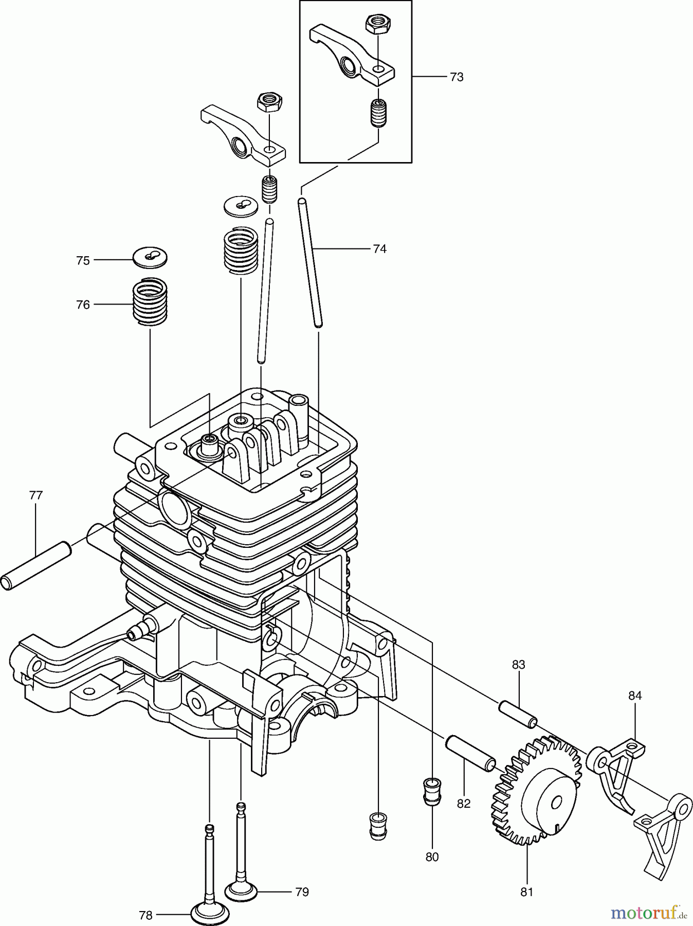  Dolmar Blasgeräte Benzin PB-250.4 V 4  Nockenrad, Ventile