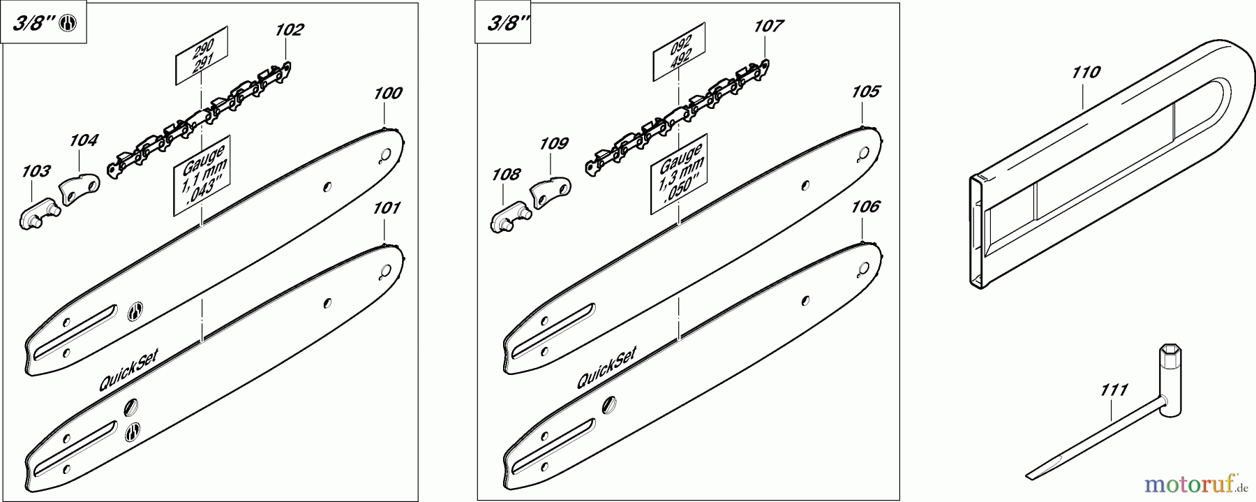  Dolmar Kettensägen Elektro Kettensäge ES-5 A 3  Sägeschienen, Sägeketten, Werkzeug