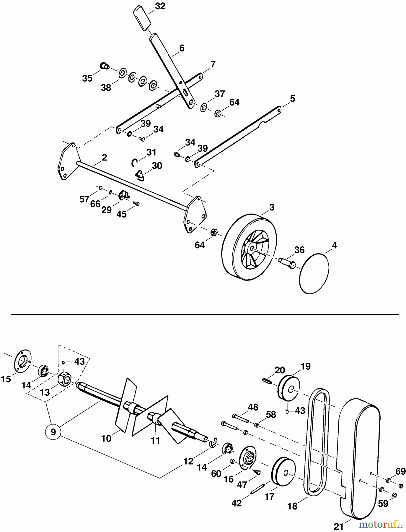  Dolmar Vertikutierer Benzin PV-4035 7  RÄDER, FAHRWERKVERSTELLUNG, MESSER