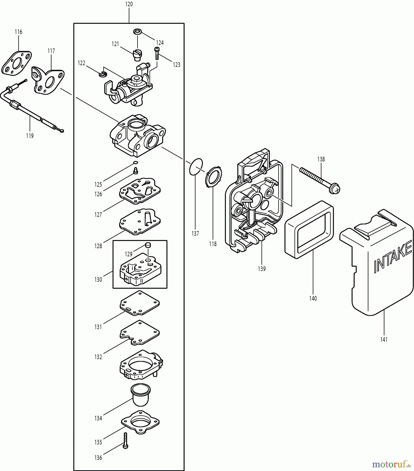  Dolmar Heckenscheren Benzin HT-2145 D (USA) 3  HT-2145 D (USA) Vergaser, Luftfilter