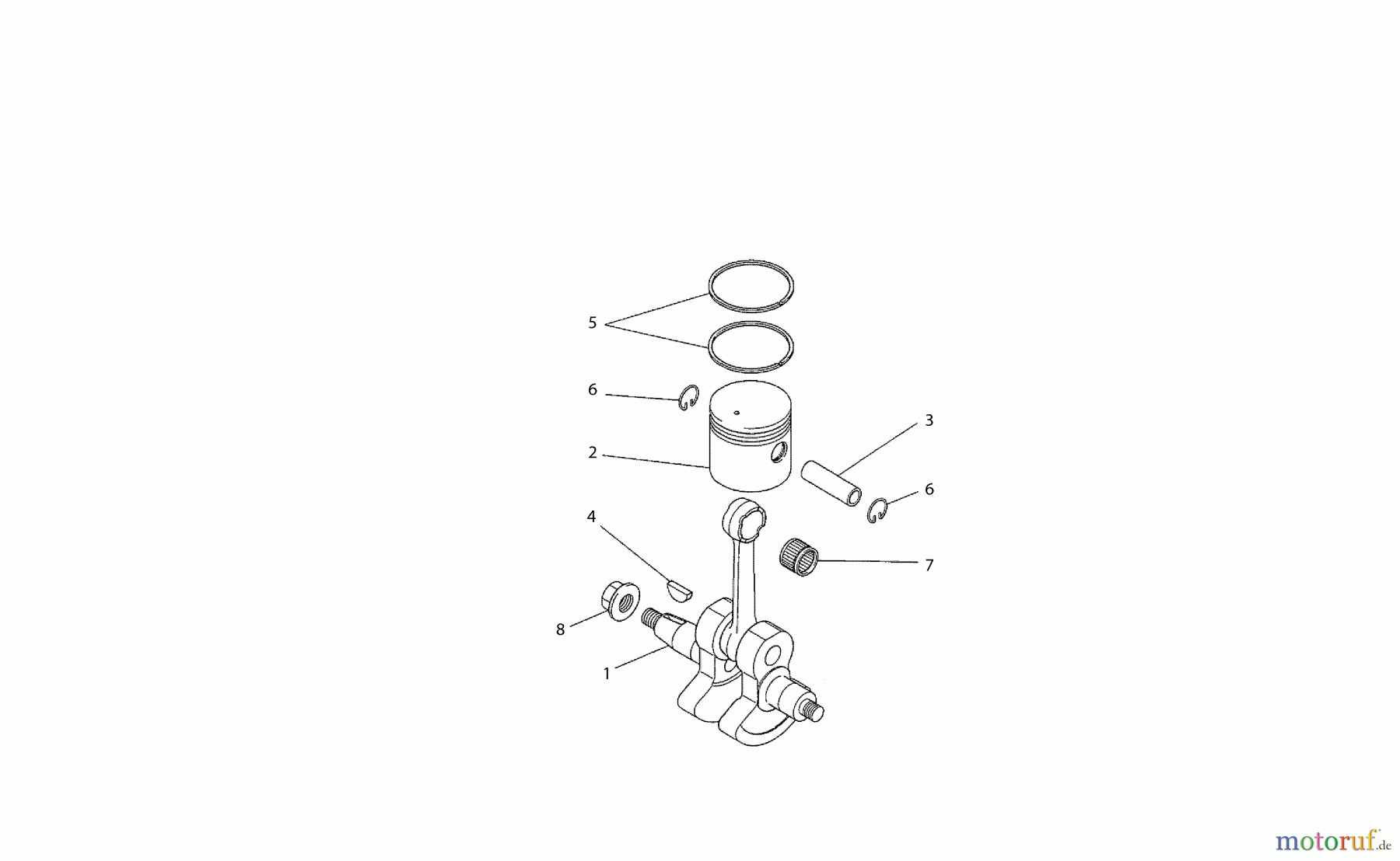  Dolmar Motorsensen & Trimmer Benzin 2-Takt MS-330 U (USA) 3  Kurbelwelle, Kolben