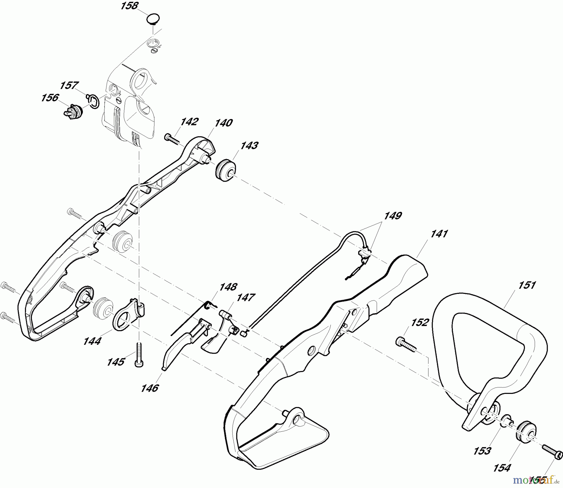  Dolmar Kettensägen Benzin Kettensäge PS3410 5  Handgriffe