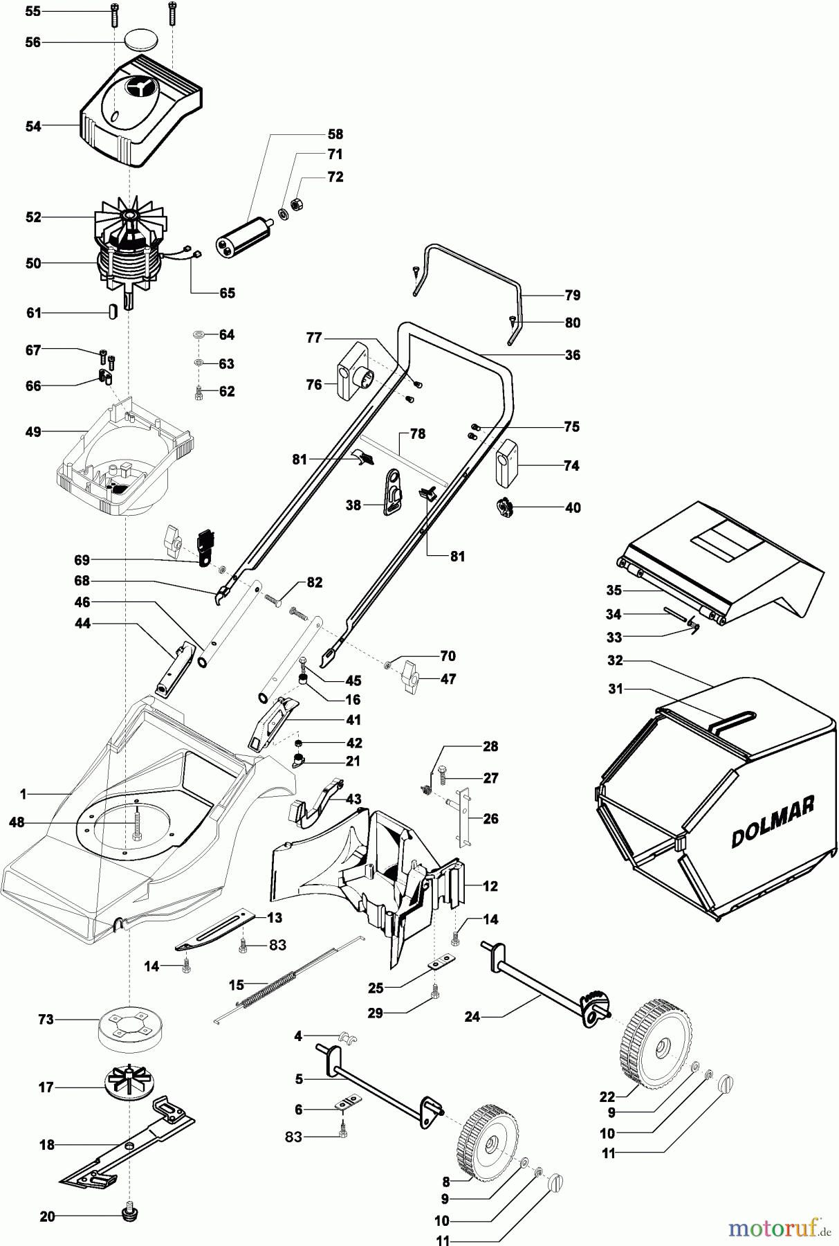  Dolmar Rasenmäher Elektro EM-4016 EM-4016 (1997-2000) 3  EM-4016