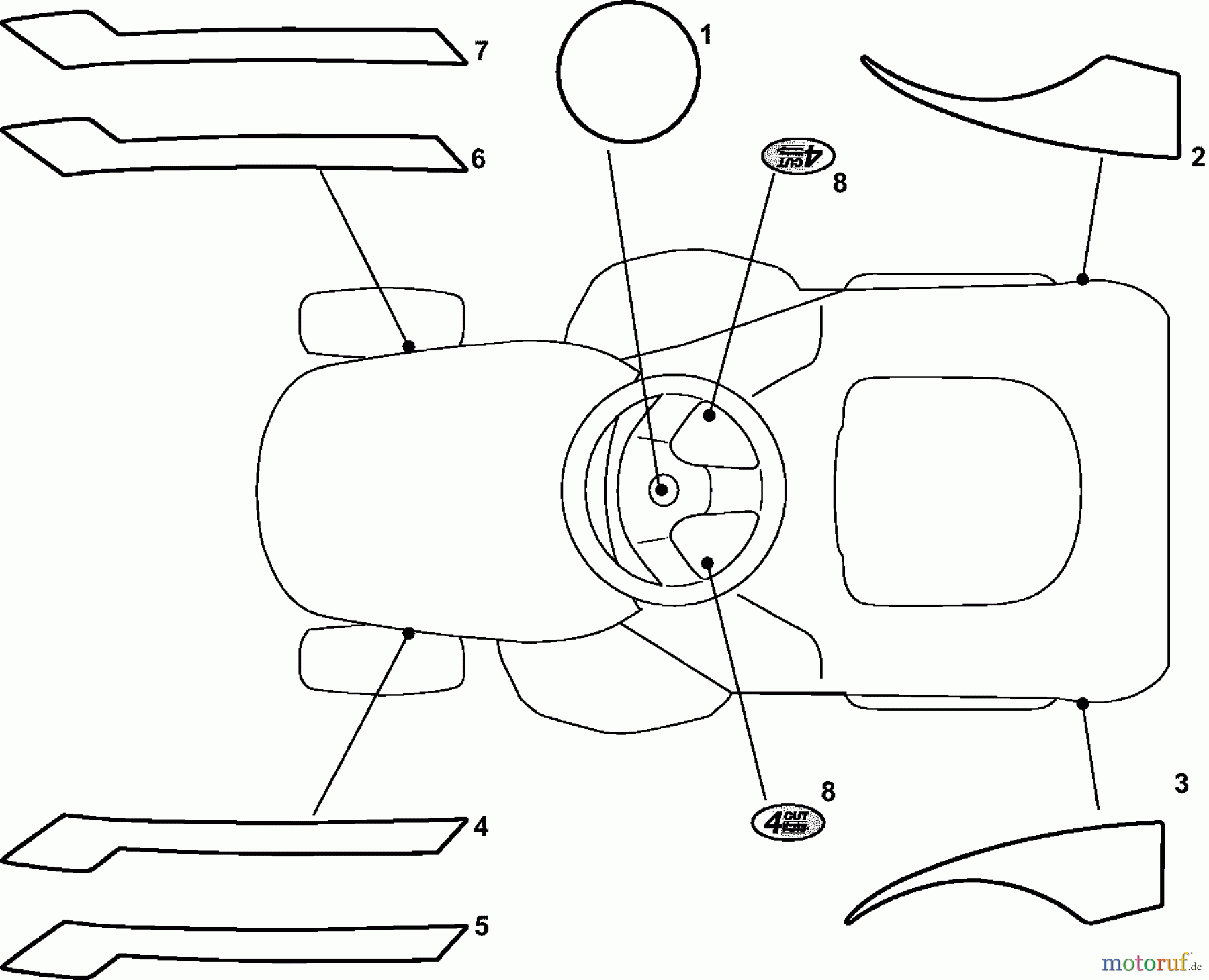  Dolmar Rasentraktoren TM9214 TM-92.14 (2007) 14  AUFKLEBER