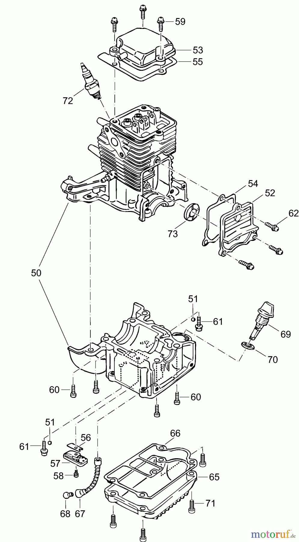  Dolmar Motorsensen & Trimmer Benzin 4-Takt MS-250.4 2  Kurbelgehäuse, Zylinder