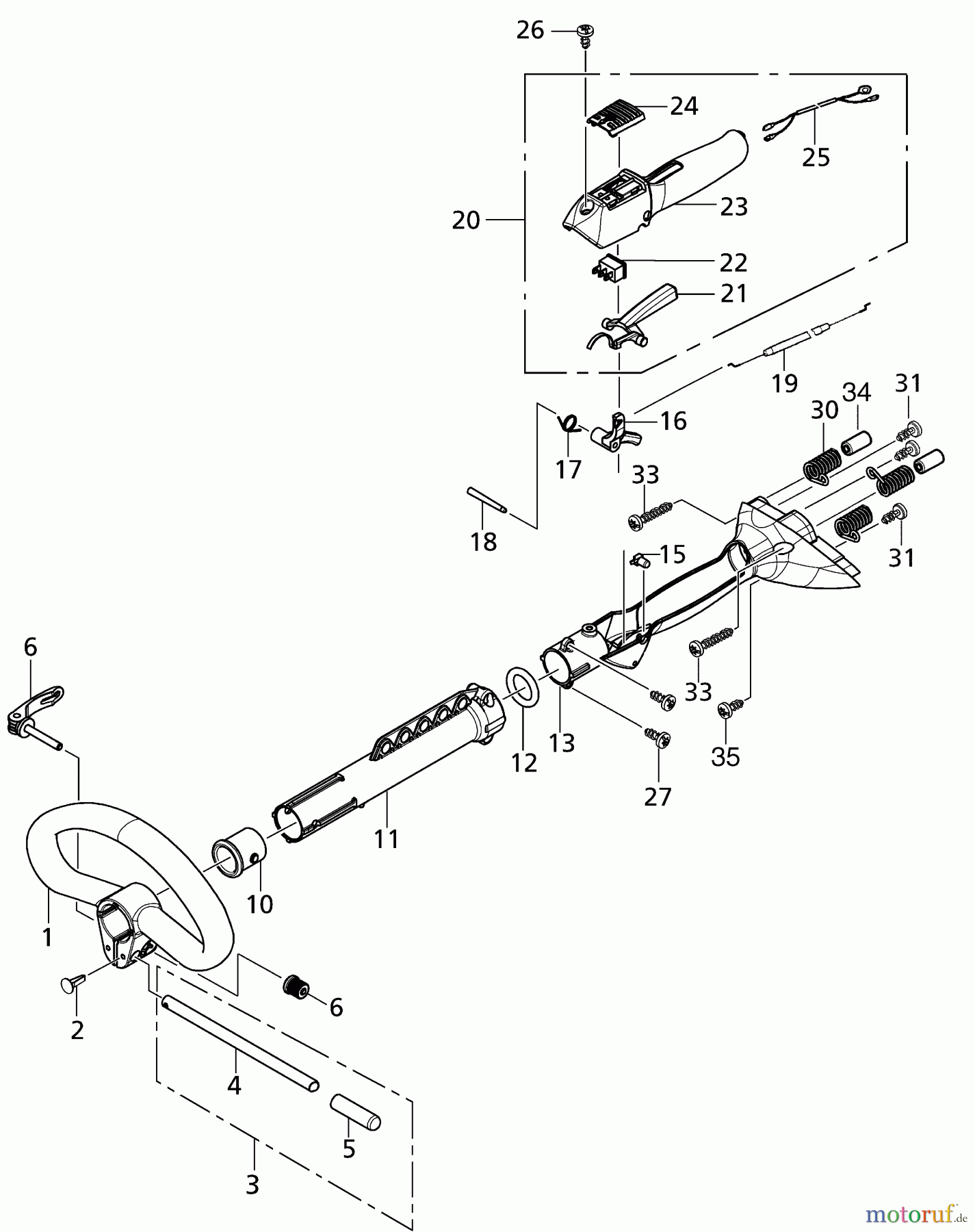  Dolmar Motorsensen & Trimmer Benzin 2-Takt MS-290 C 2  Griff, Gasbetätigung