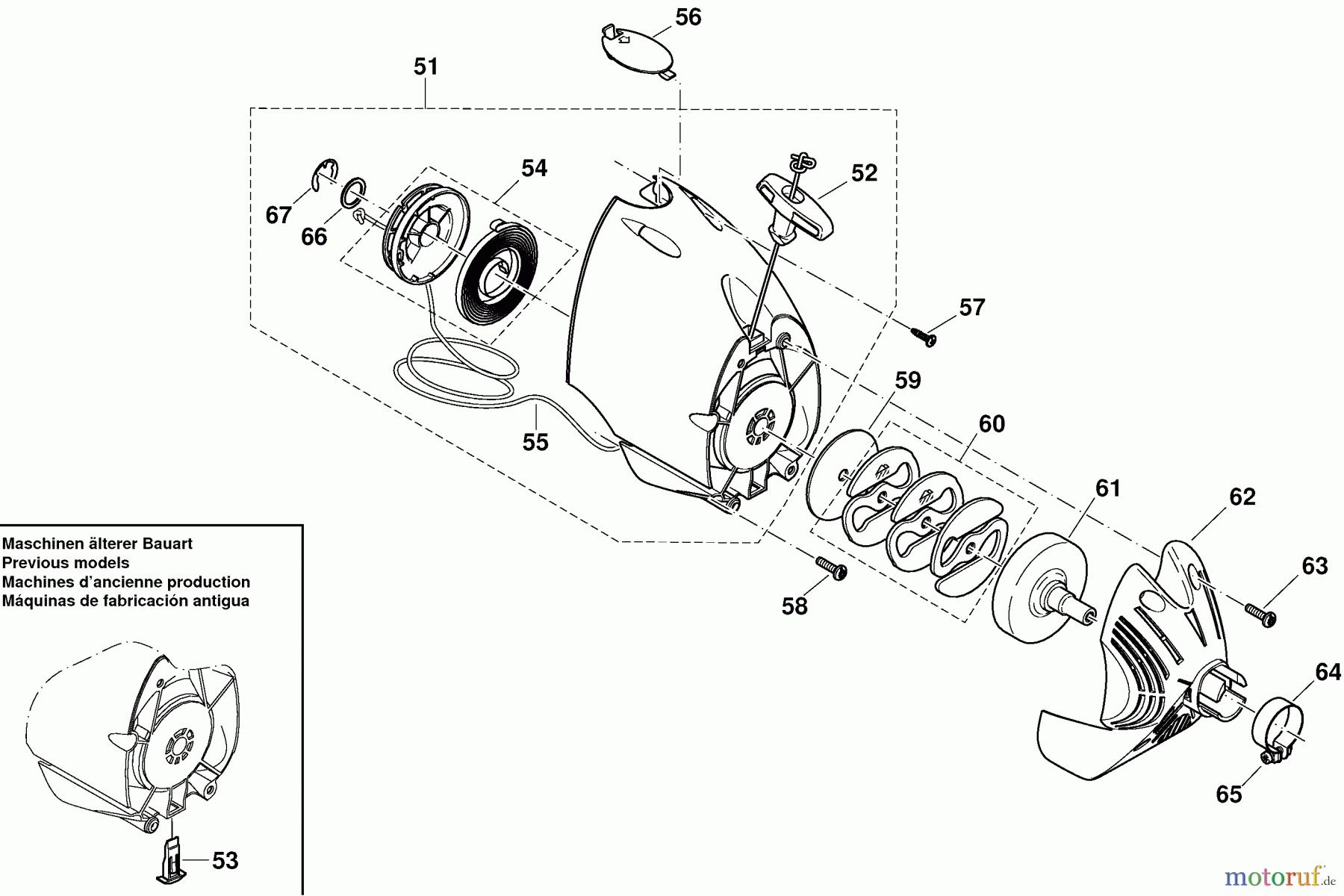  Dolmar Motorsensen & Trimmer Benzin 2-Takt LT-31 3  Starter, Kupplung