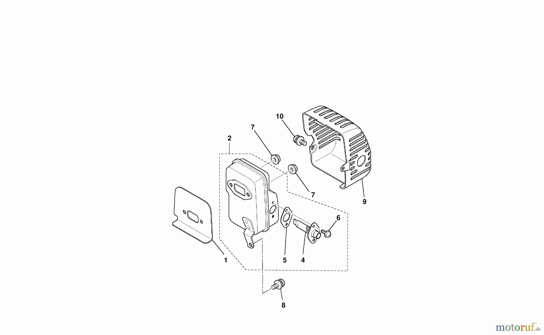  Dolmar Motorsensen & Trimmer Benzin 2-Takt MS-430 U 7  Schalldämpfer