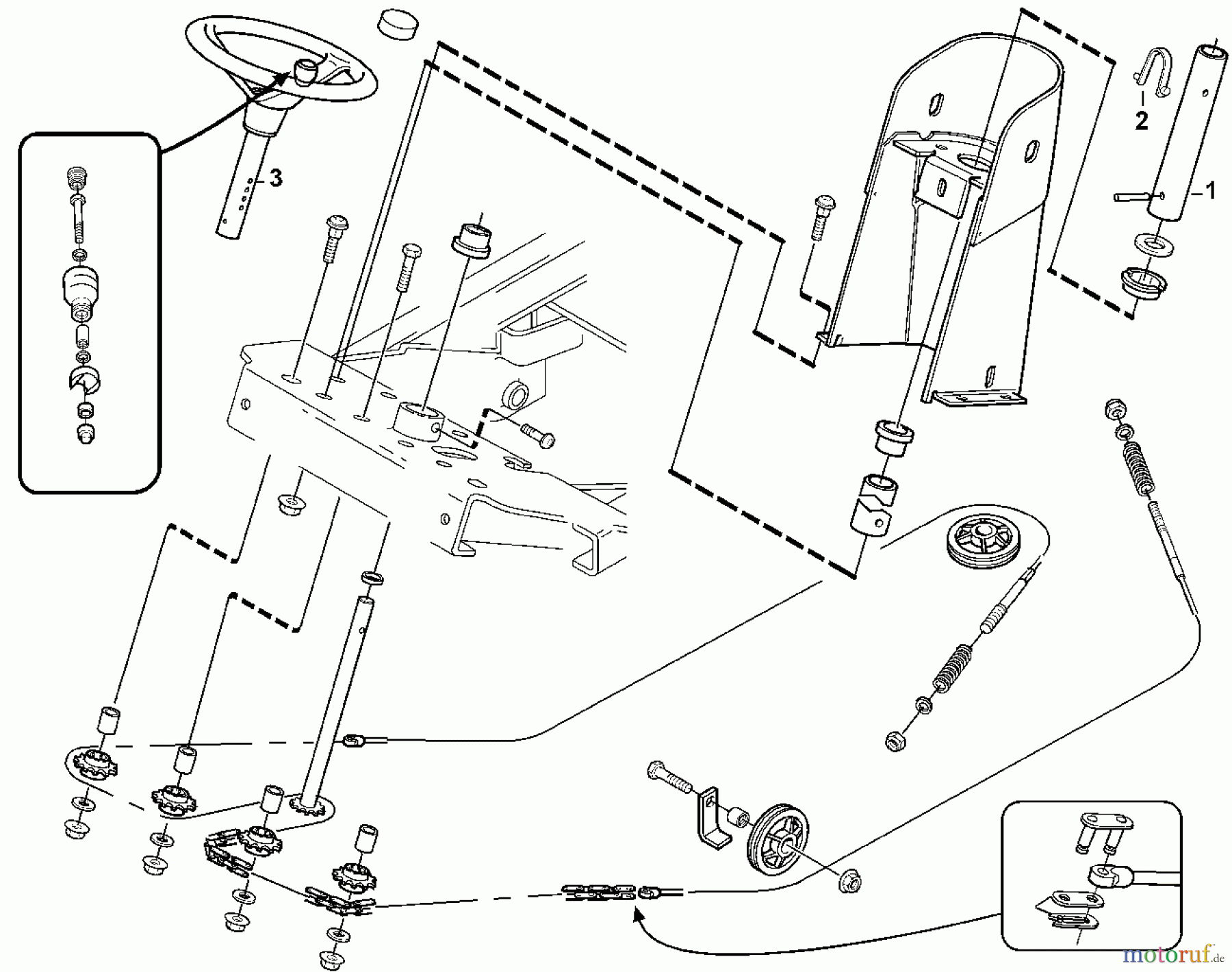  Viking Aufsitzmäher Aufsitzmäher MF 880 F1 - Lenkung (f. ältere Bauart)