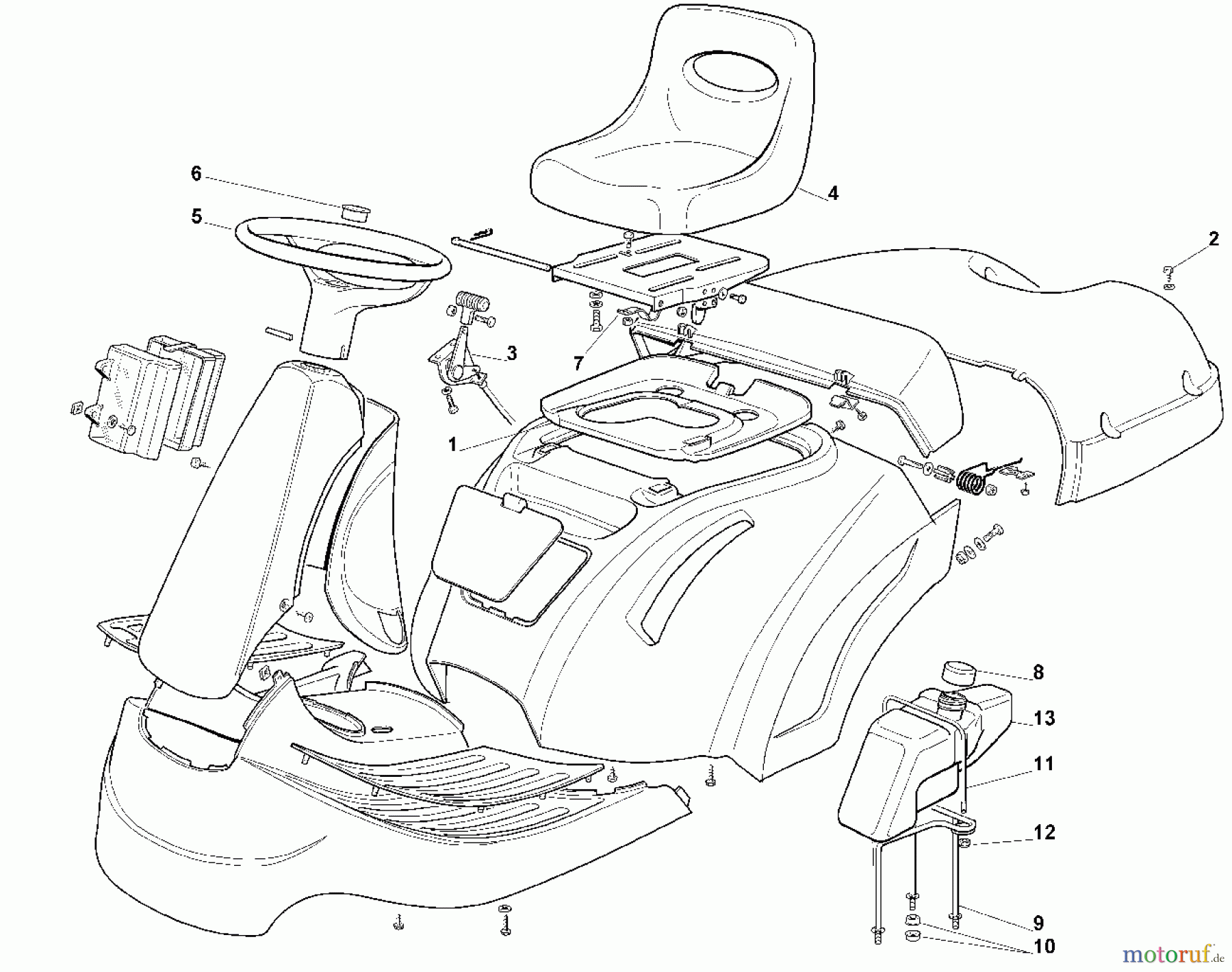  Viking Aufsitzmäher Aufsitzmäher MR 385 B1 - Verkleidung (f. ältere Bauart)