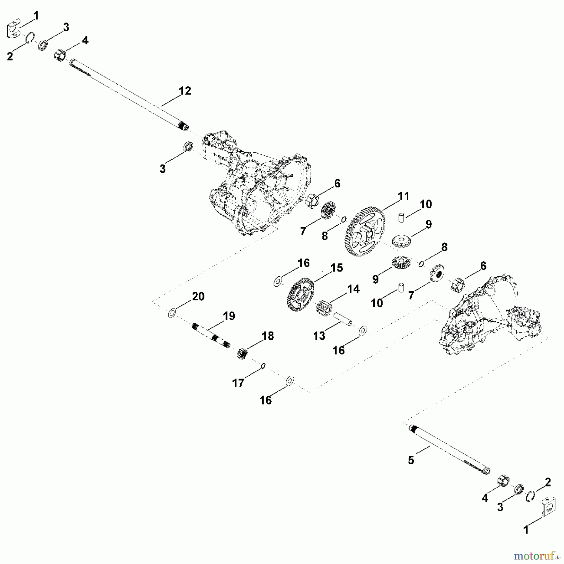  Viking Rasentraktoren Getriebe Hydro Gear T2 - CHBF - 2X3C - 17X1 B - Fahrantrieb