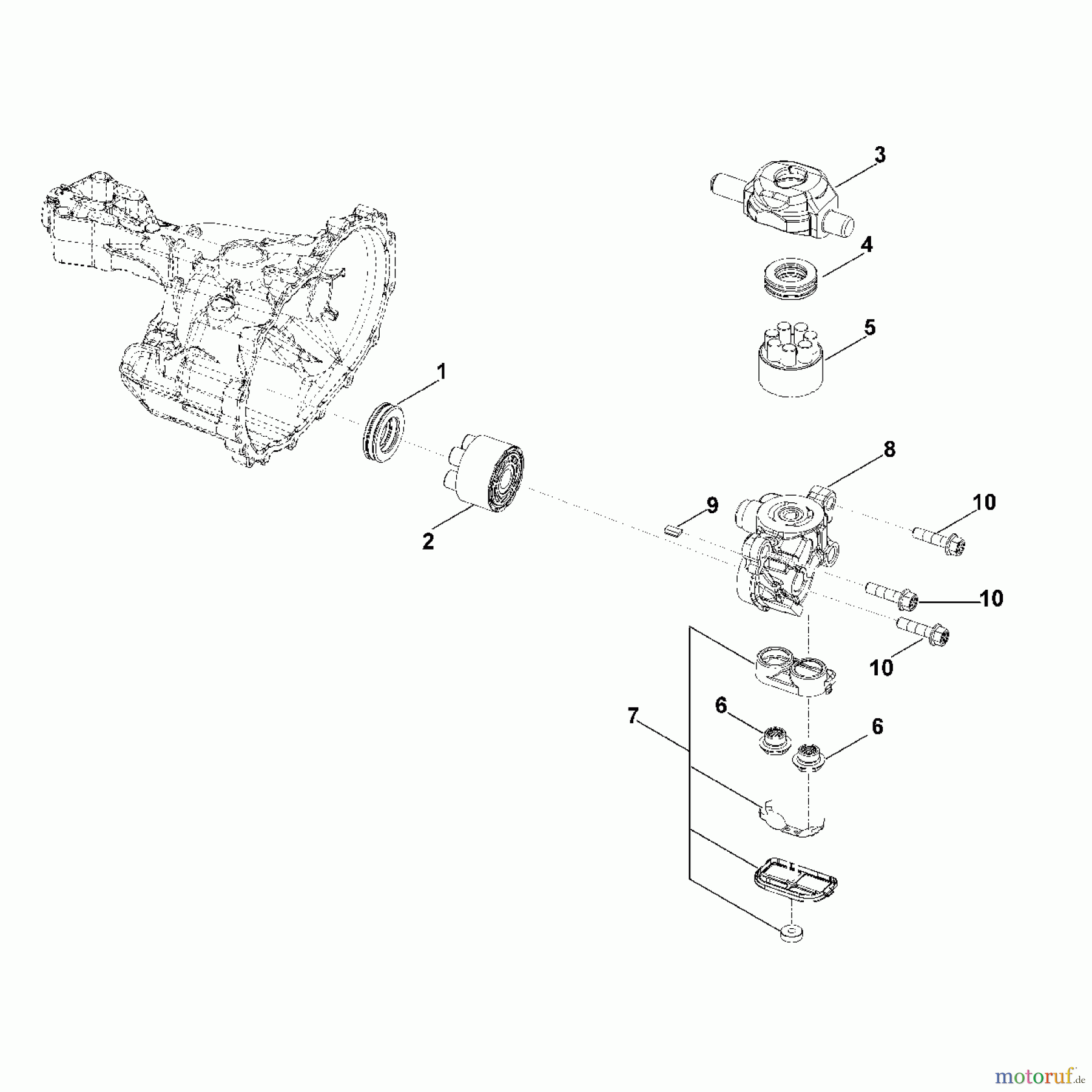  Viking Rasentraktoren Getriebe Hydro Gear T2 - CHBF - 2X3C - 17X1 F - Hydro-Pumpe