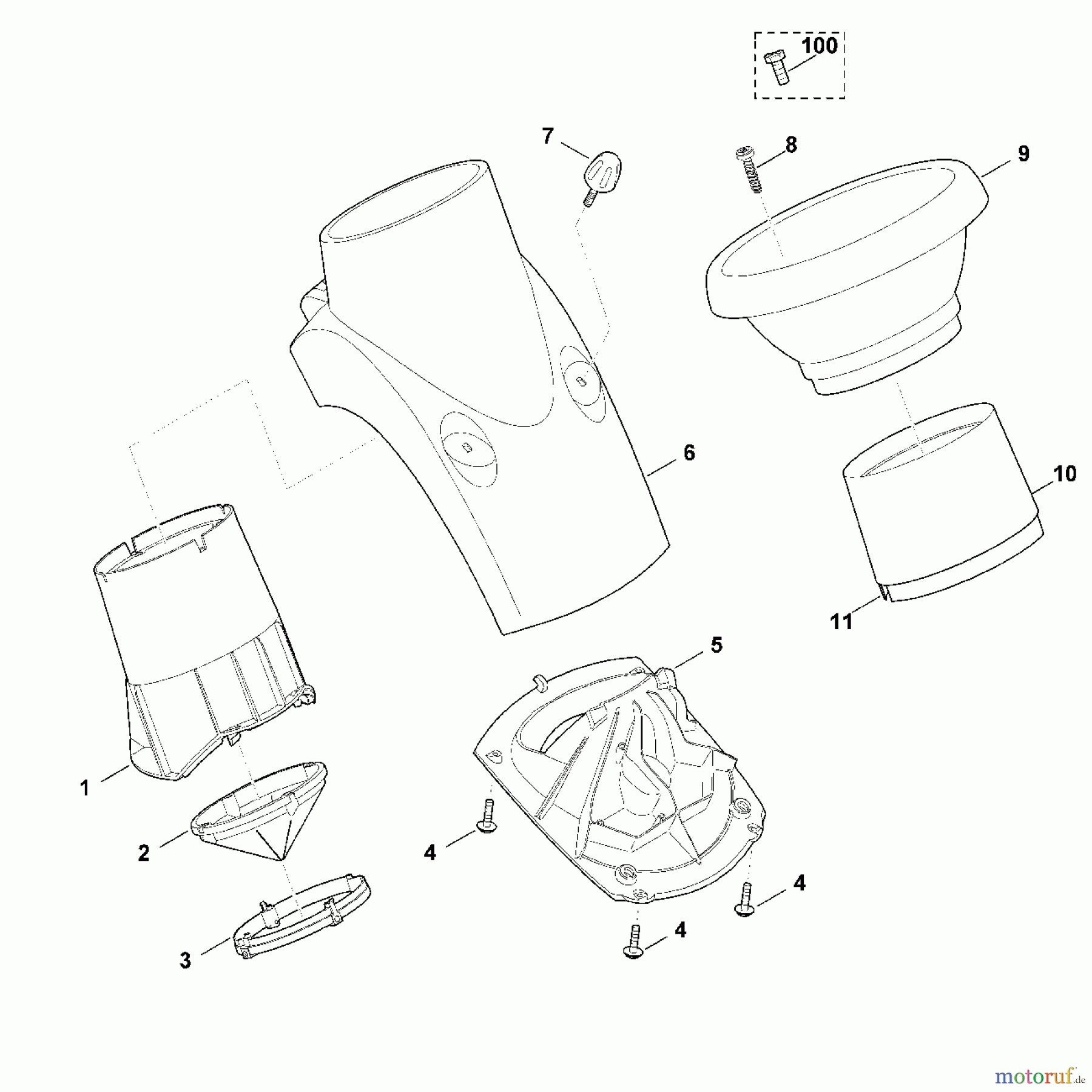  Viking Häcksler Zubehör Set 150 Häckselaufsatz A - Gosse