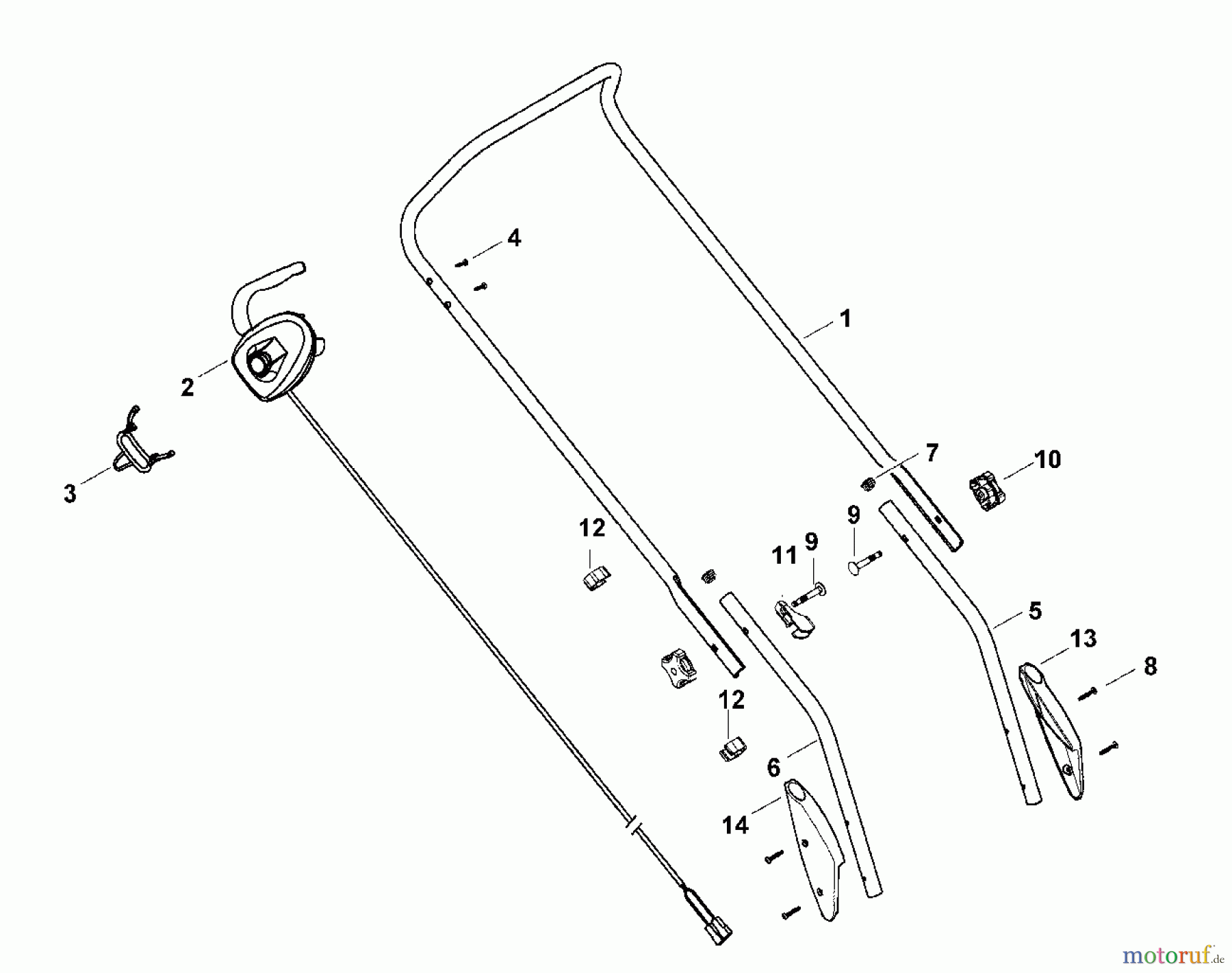  Viking Rasenmäher Elektrorasenmäher ME 443.0 A - Lenker