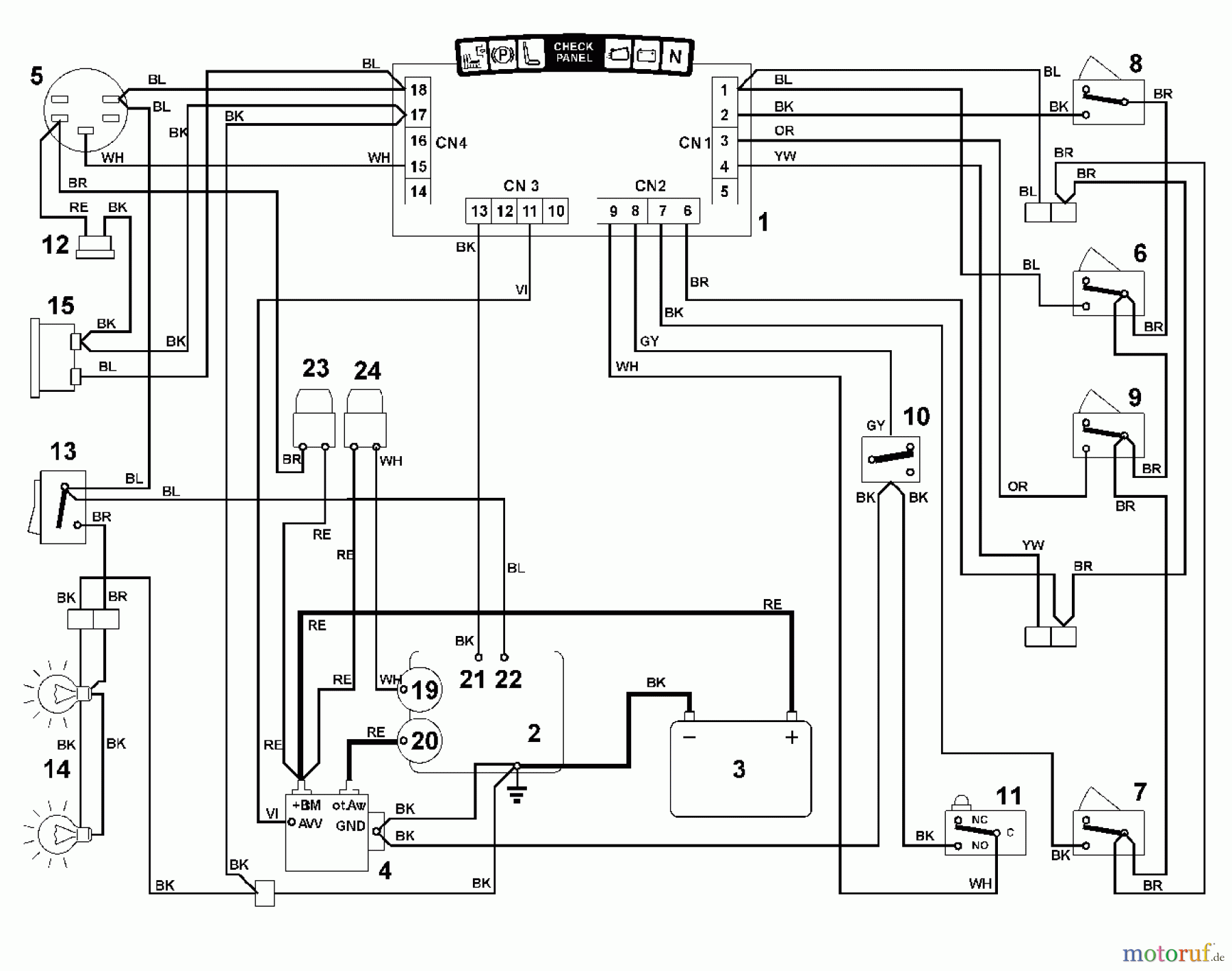  Viking Aufsitzmäher Aufsitzmäher MT 785 P - Schaltplan MT 785