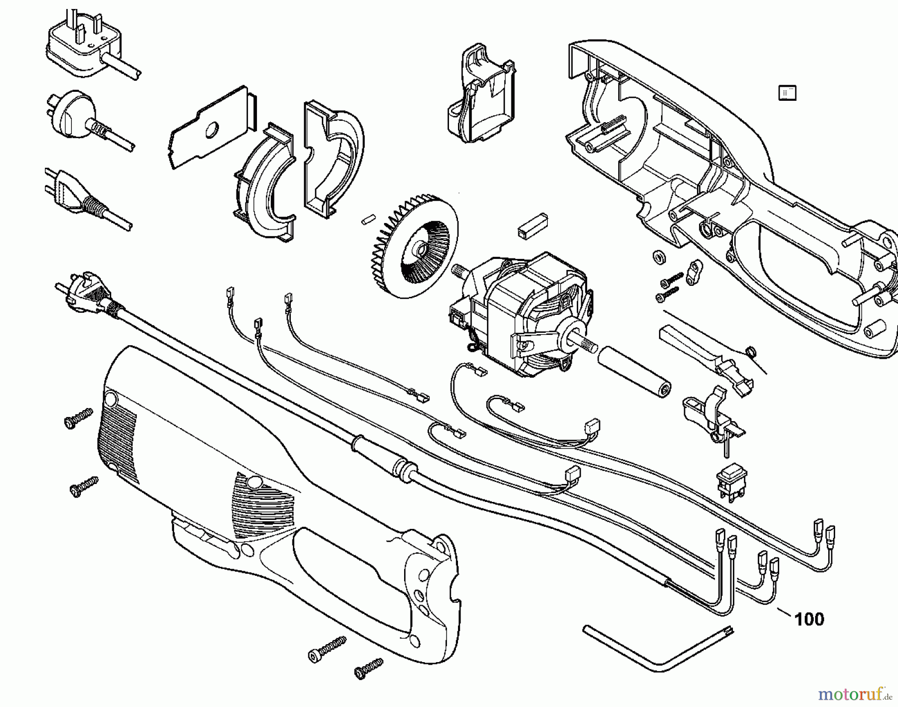  Viking Handgeführte Elektrogeräte Rasentrimmer TE 600, TE 700, TE 1000 A1 - Elektromotor (f. ältere Bauart)