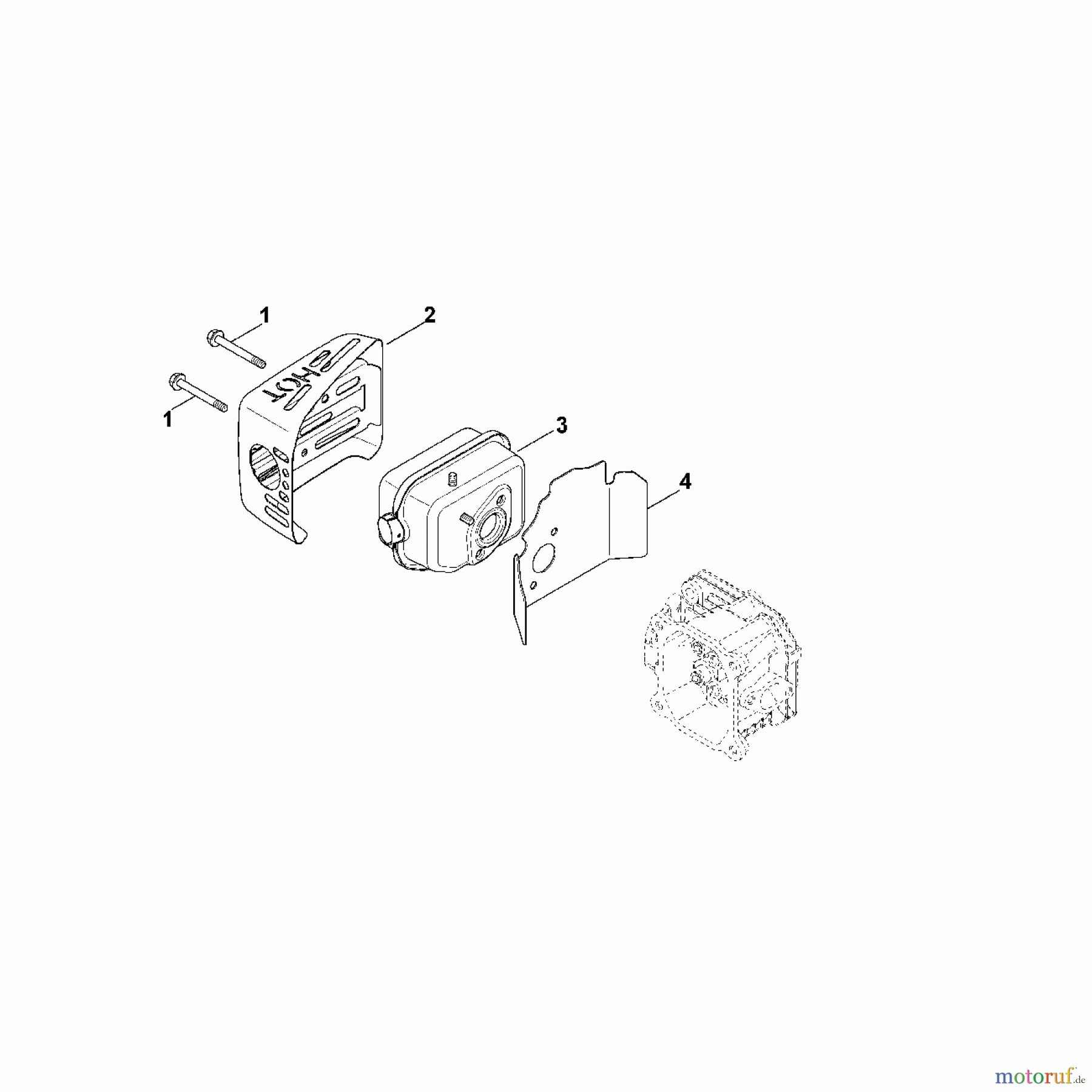  Viking Motoren KOHLER XT - 675  (XT 675 - 2046) F - Auspuff