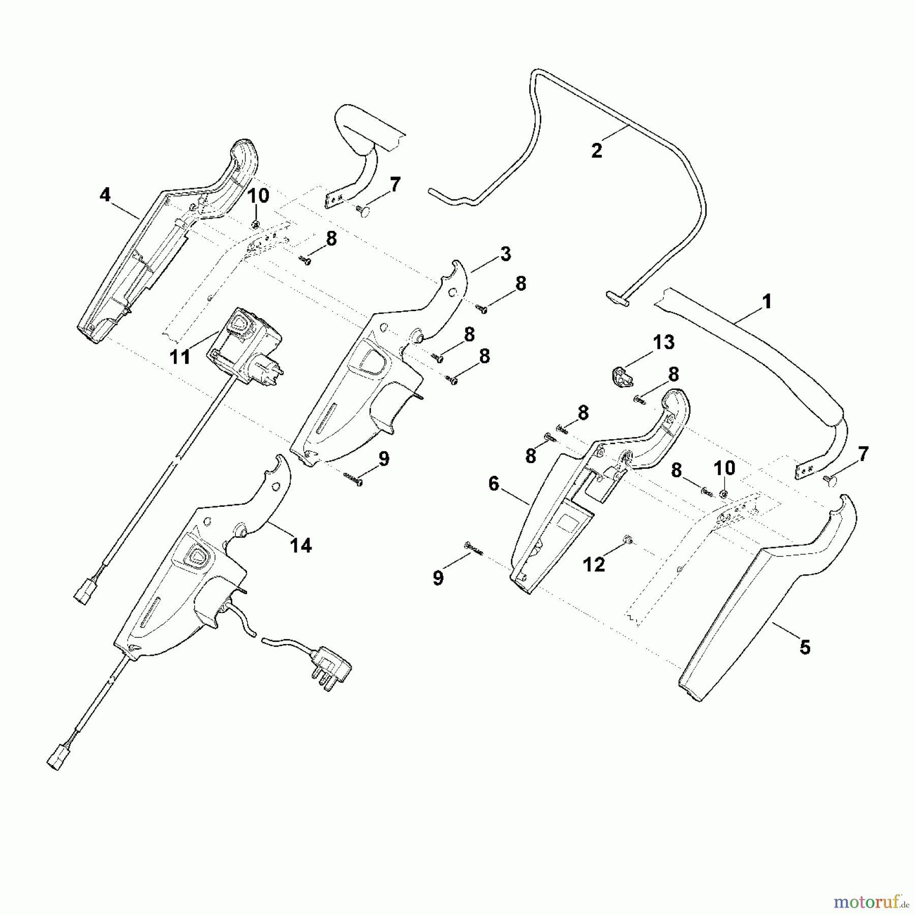  Viking Rasenmäher Elektrorasenmäher ME 545.0 C A - Lenker Oberteil