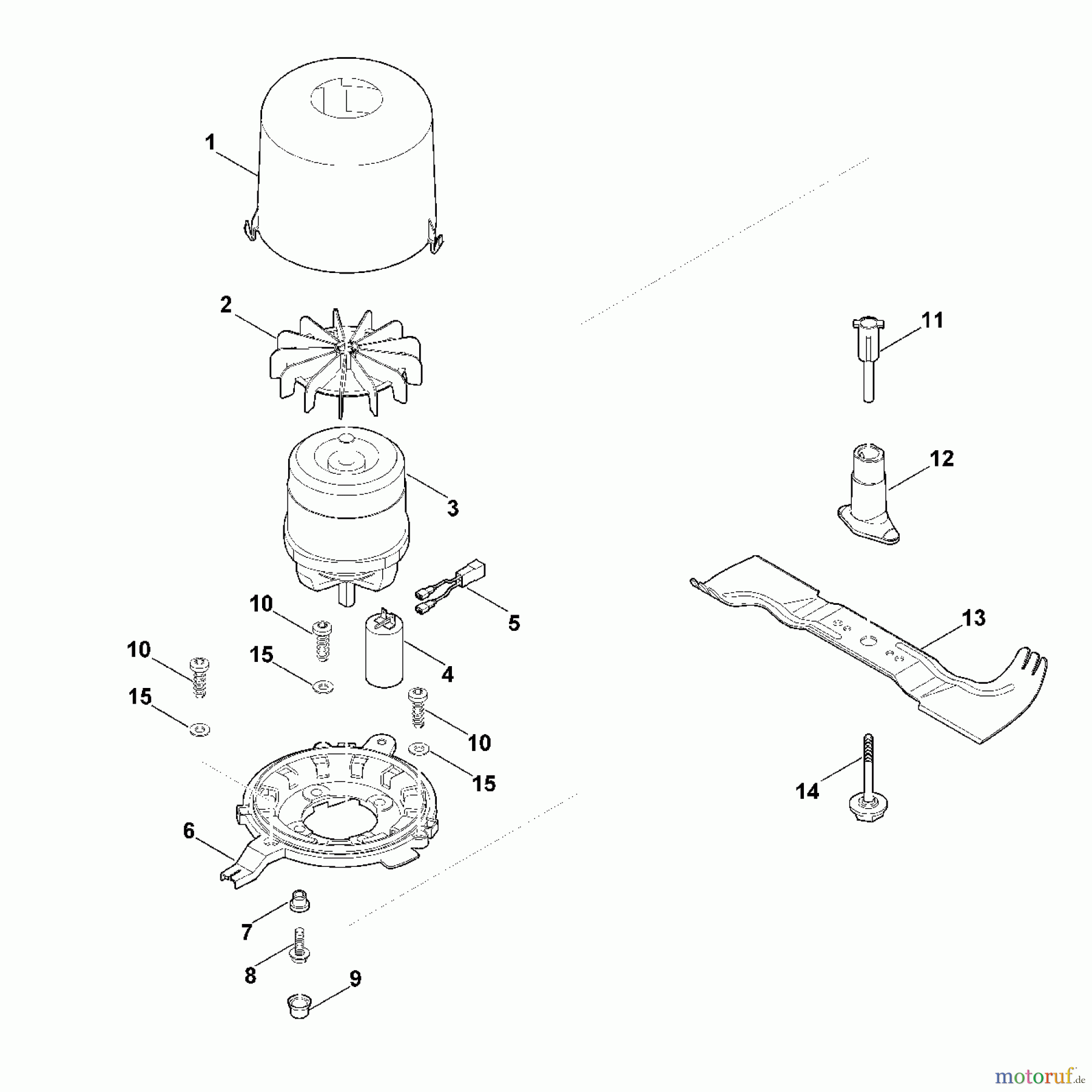  Viking Rasenmäher Elektrorasenmäher ME 545.0 C E - Motor, Messer