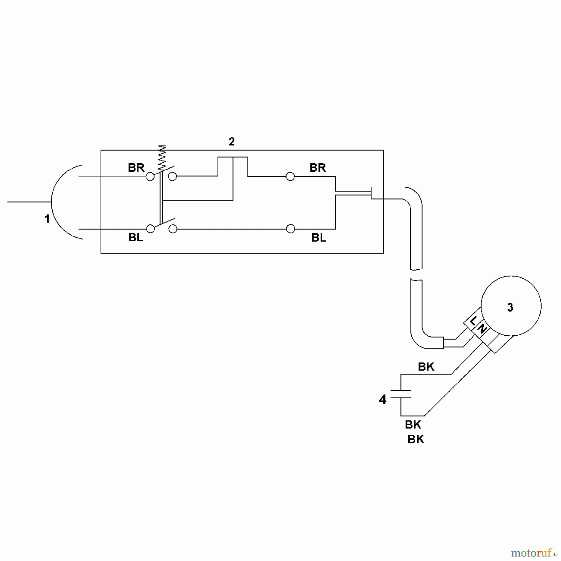  Viking Vertikutierer Elektrovertikutierer LE 540 H - Schaltplan