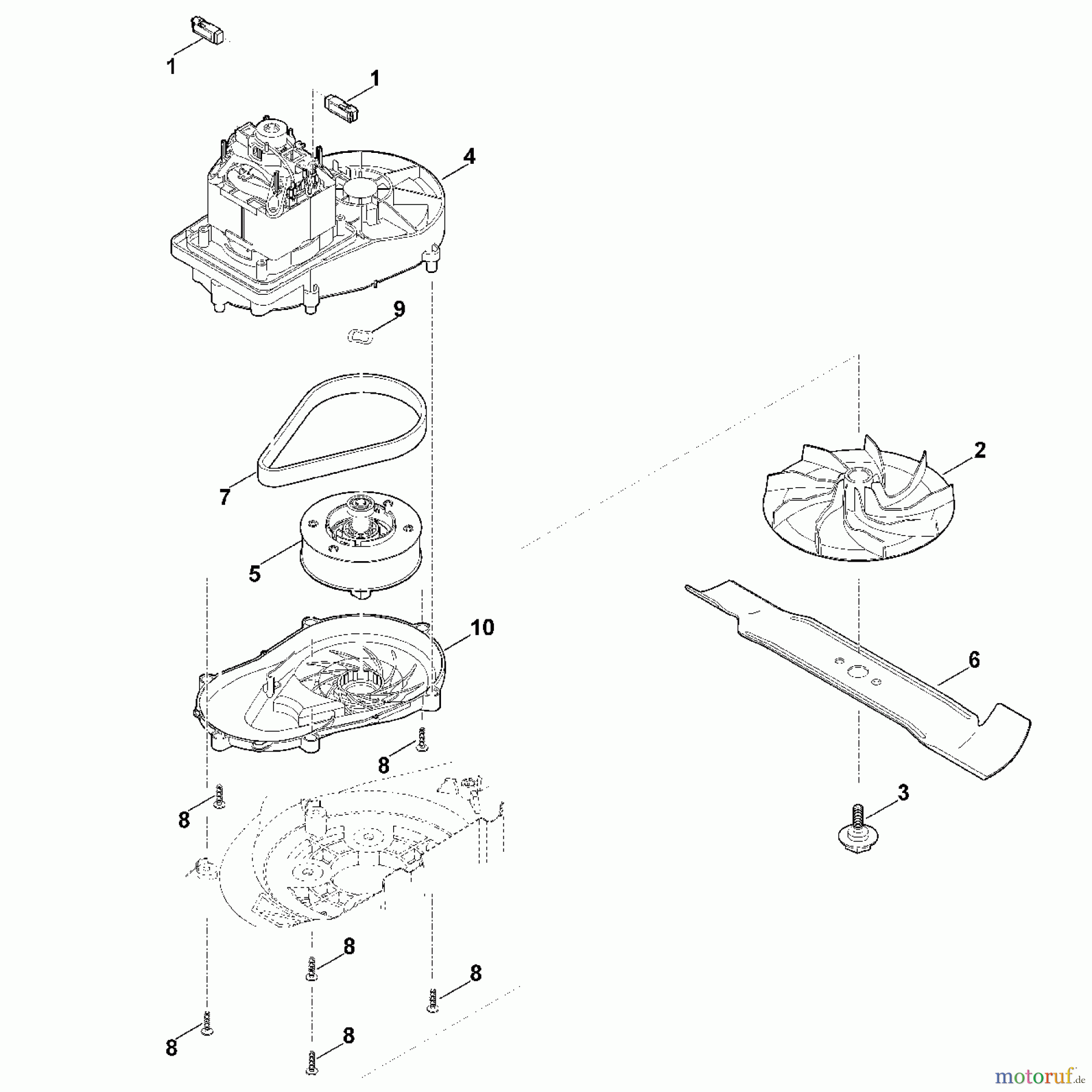  Viking Rasenmäher Elektrorasenmäher ME 339 C E - Motor, Messer