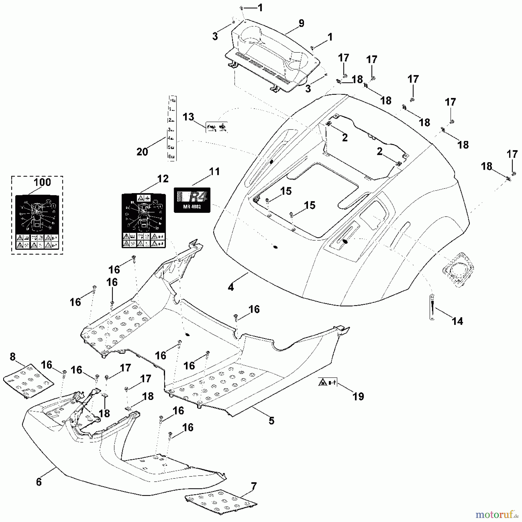  Viking Rasentraktoren Rasentraktoren MR 4082.0 C - Verkleidung