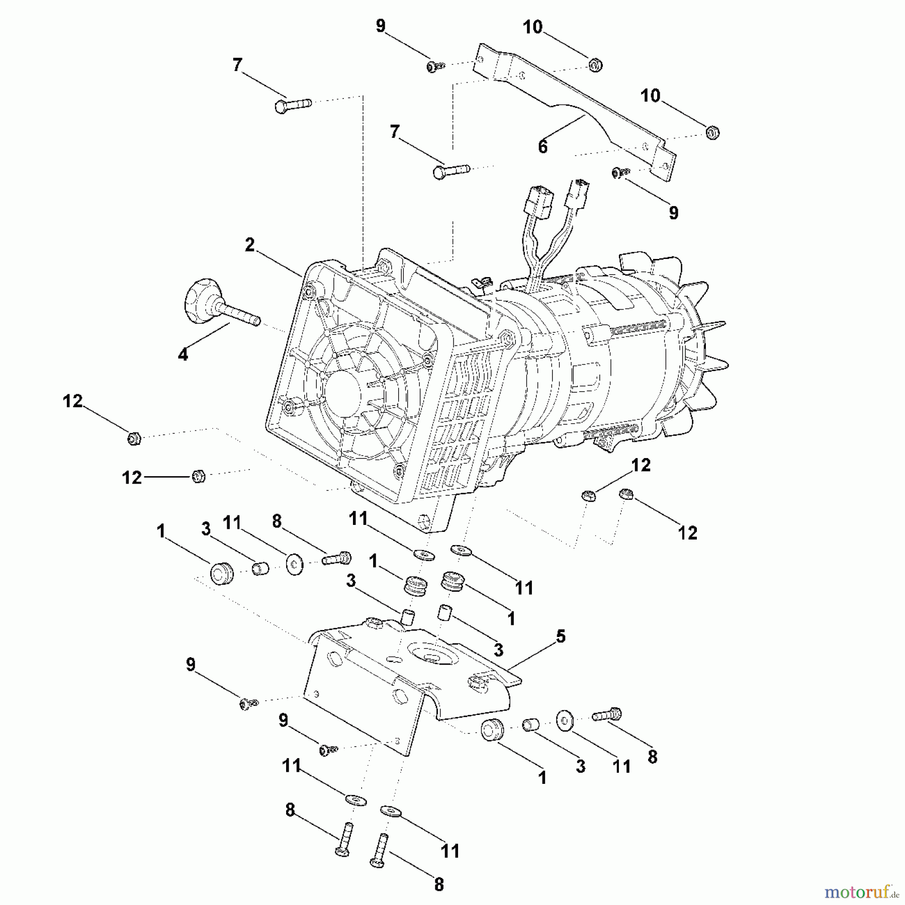  Viking Häcksler Elektro GE 35.1 L D - Aufhängung-Schneidwerk kpl.