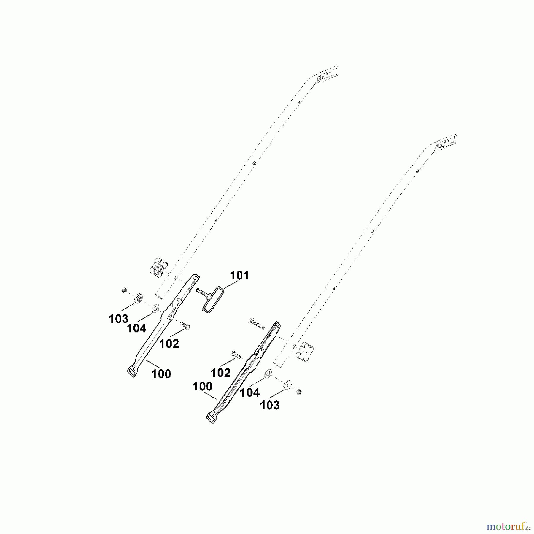  Viking Rasenmäher Elektrorasenmäher ME 545.0 C B1 - Lenker Unterteil (f. ältere Bauart)