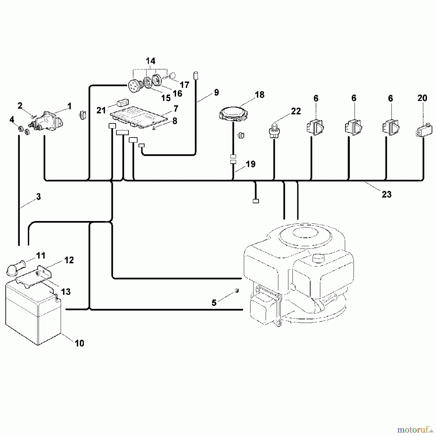  Viking Aufsitzmäher Aufsitzmäher MR 340 K - Elektrische Bauteile