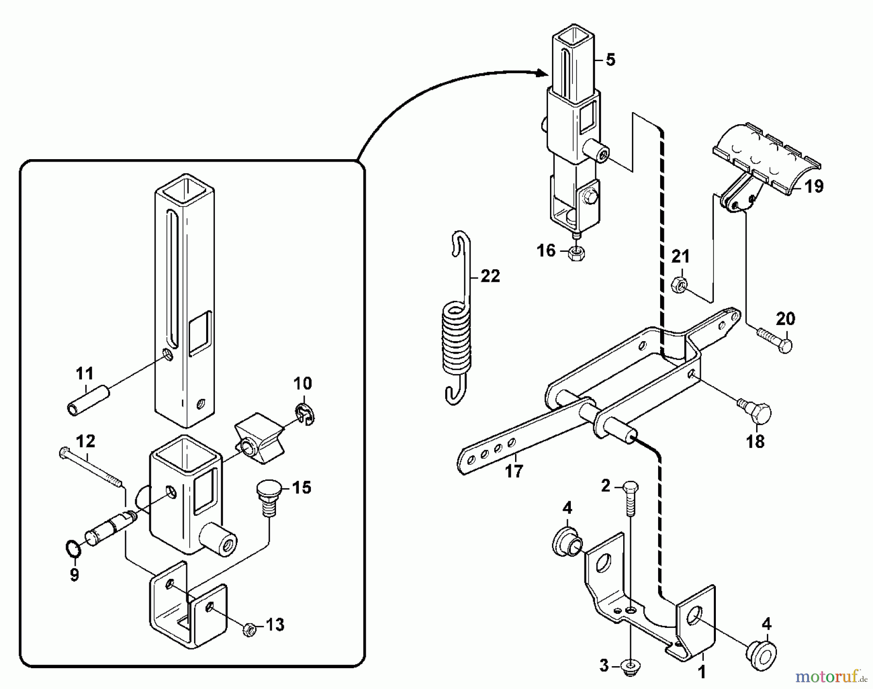  Viking Aufsitzmäher Aufsitzmäher MF 460 C - Hebevorrichtung