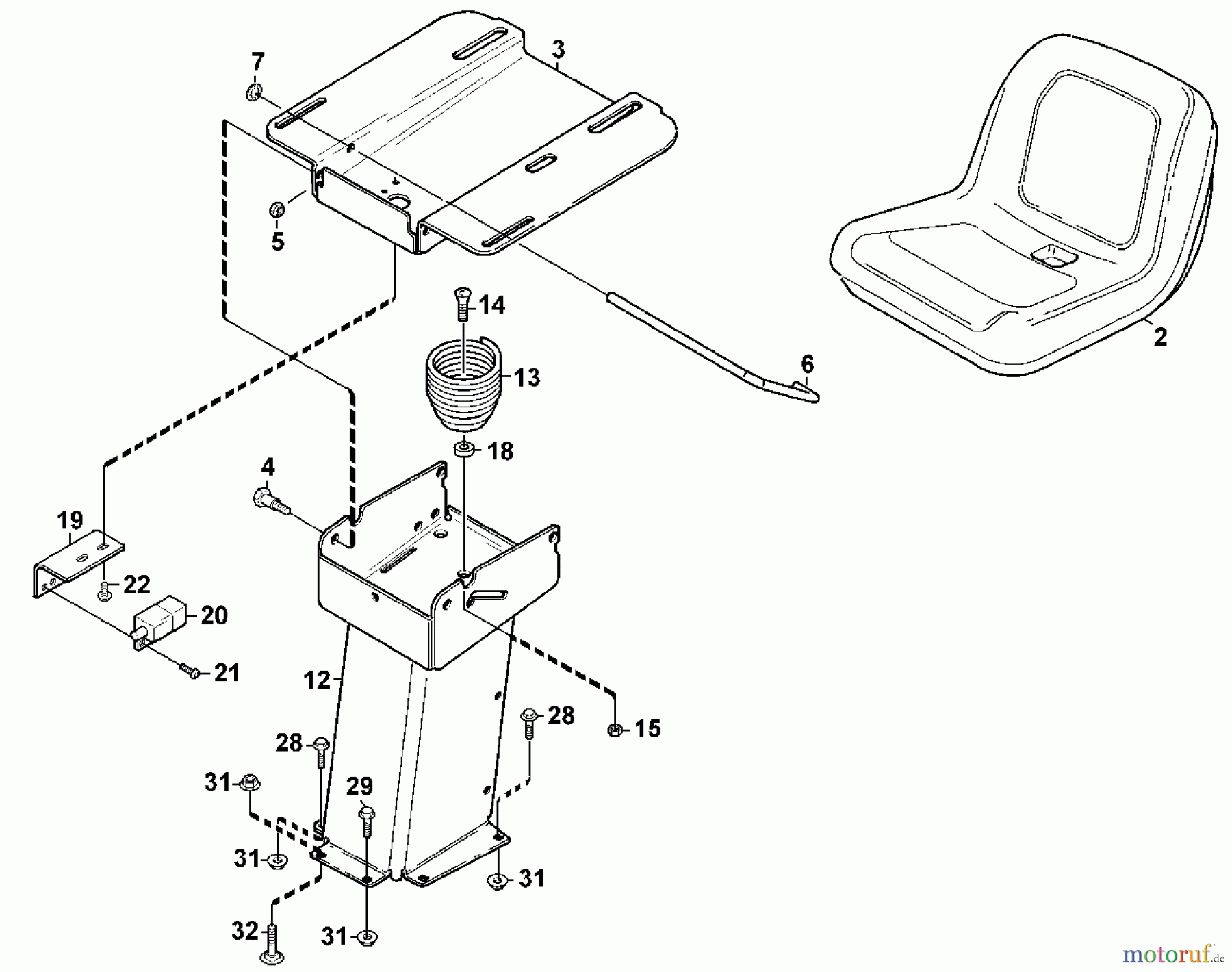  Viking Aufsitzmäher Aufsitzmäher MF 460 D - Sitz