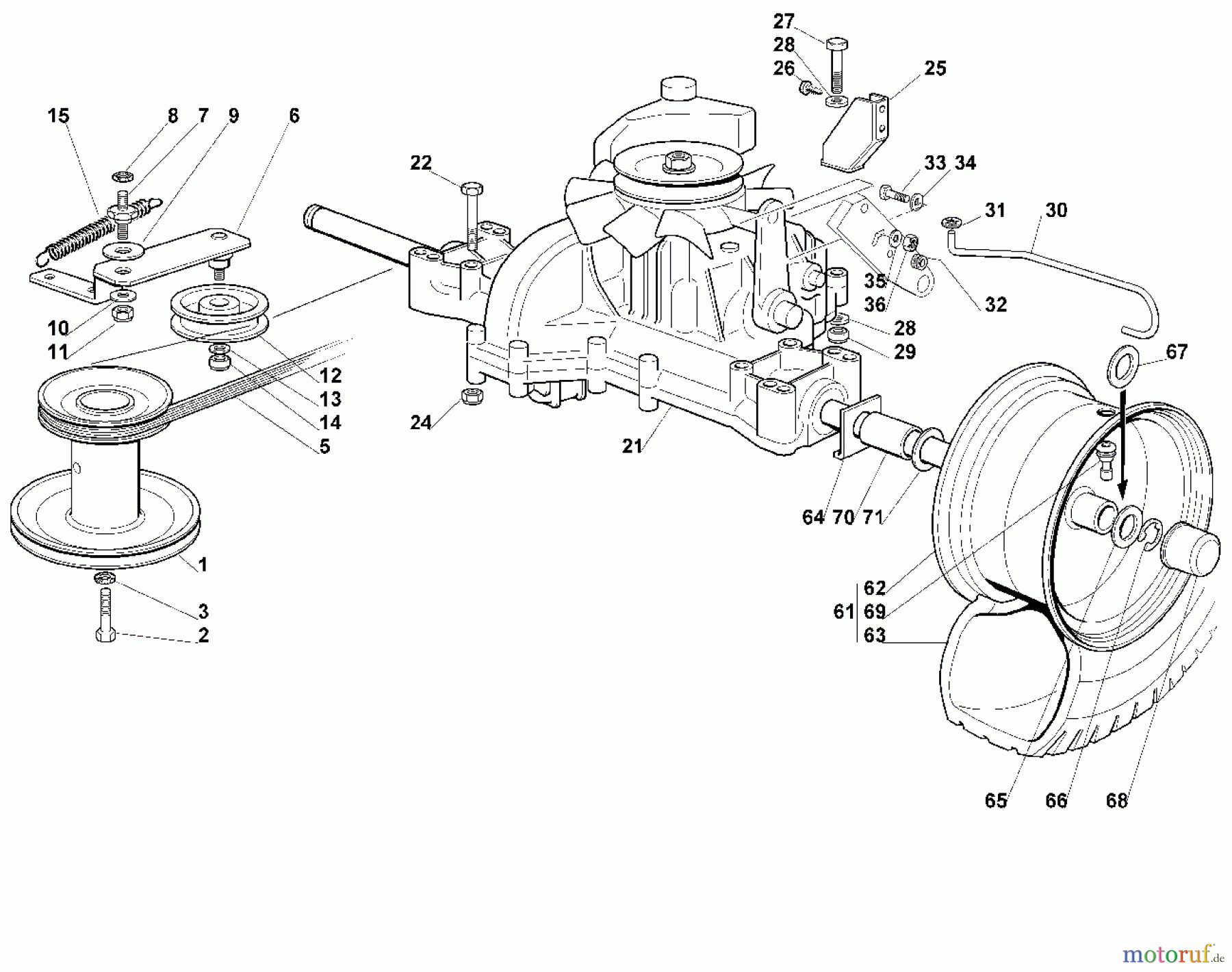  Viking Aufsitzmäher Aufsitzmäher MR 385 F - Getriebe