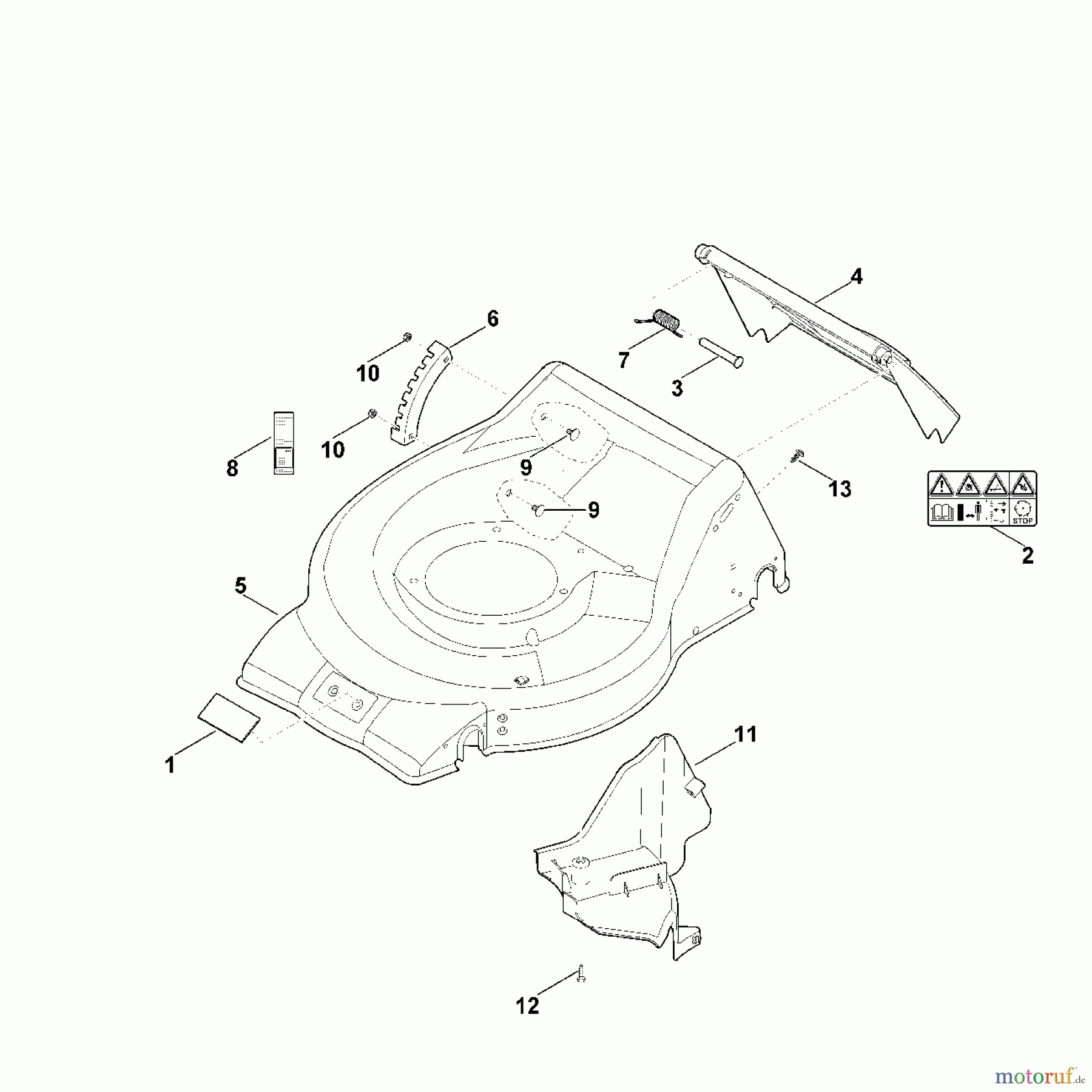  Viking Rasenmäher Benzinrasenmäher MB 248.1 T B - Gehäuse